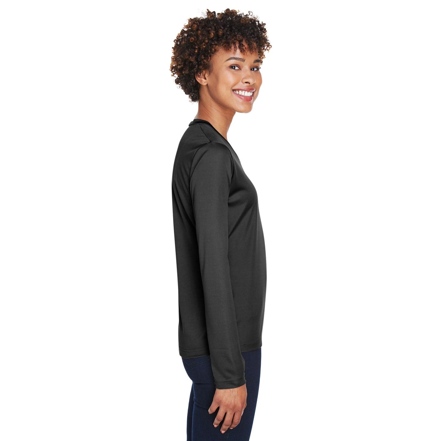 Black T-Shirts - Team 365 - Moisture-Wicking Fabric