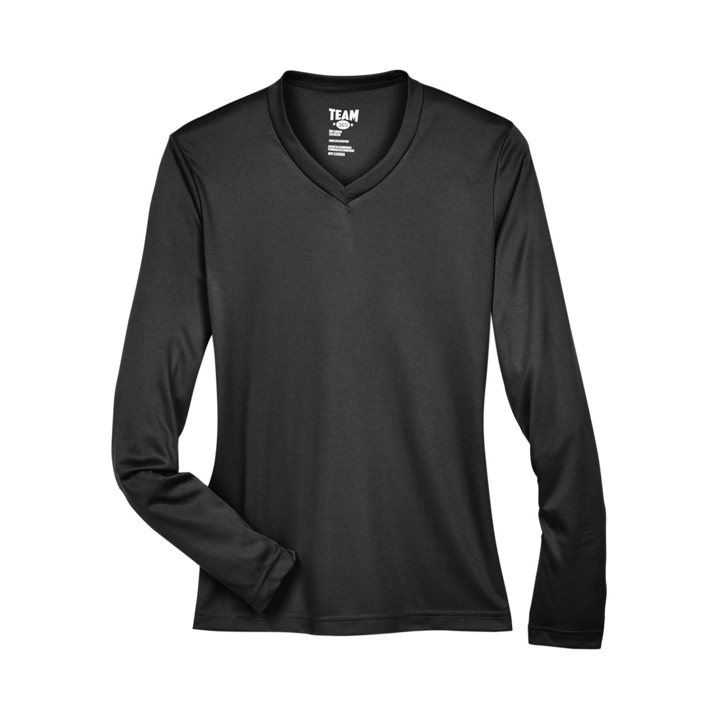 Black T-Shirts - Team 365 - Moisture-Wicking Fabric