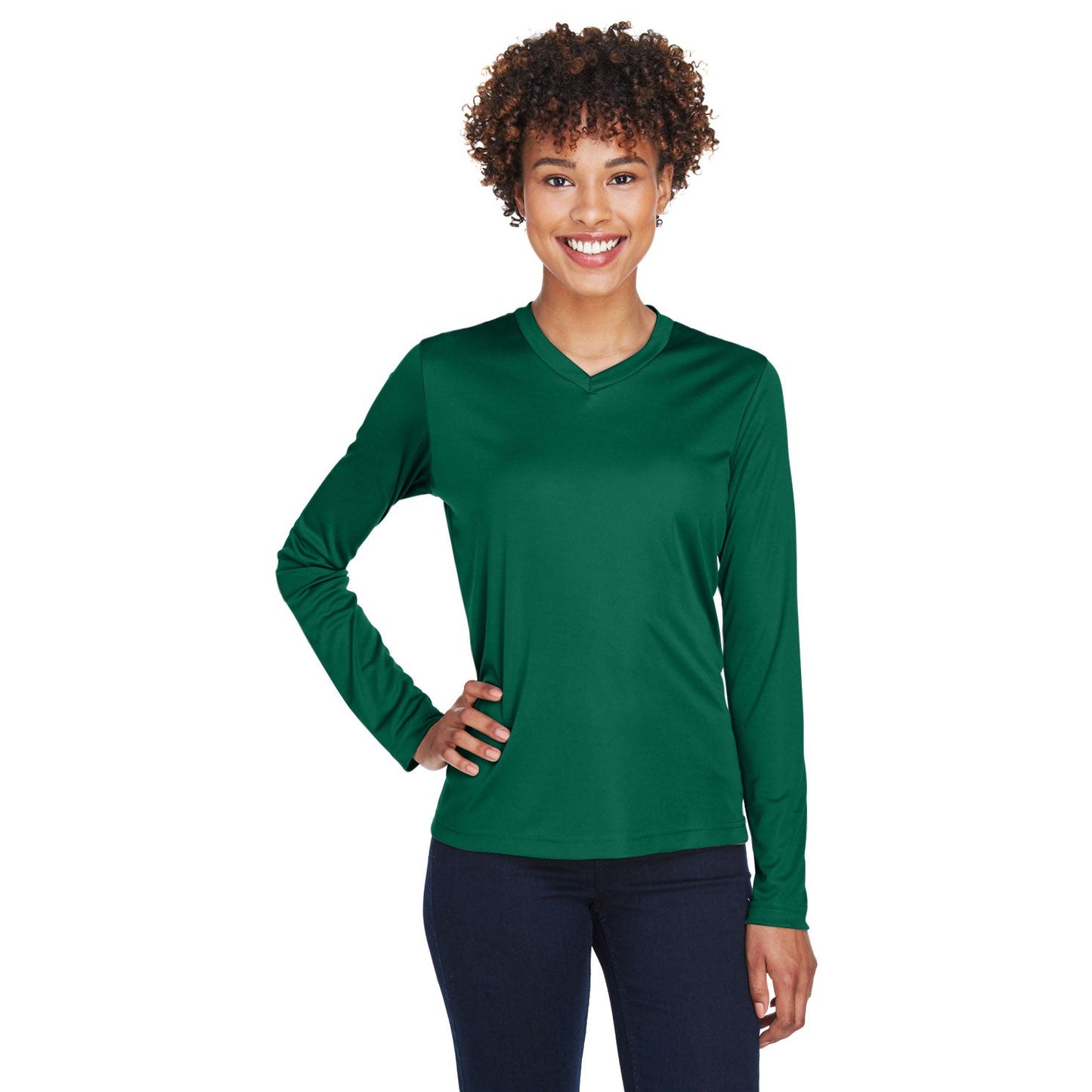 Black T-Shirts - Team 365 - Moisture-Wicking Fabric