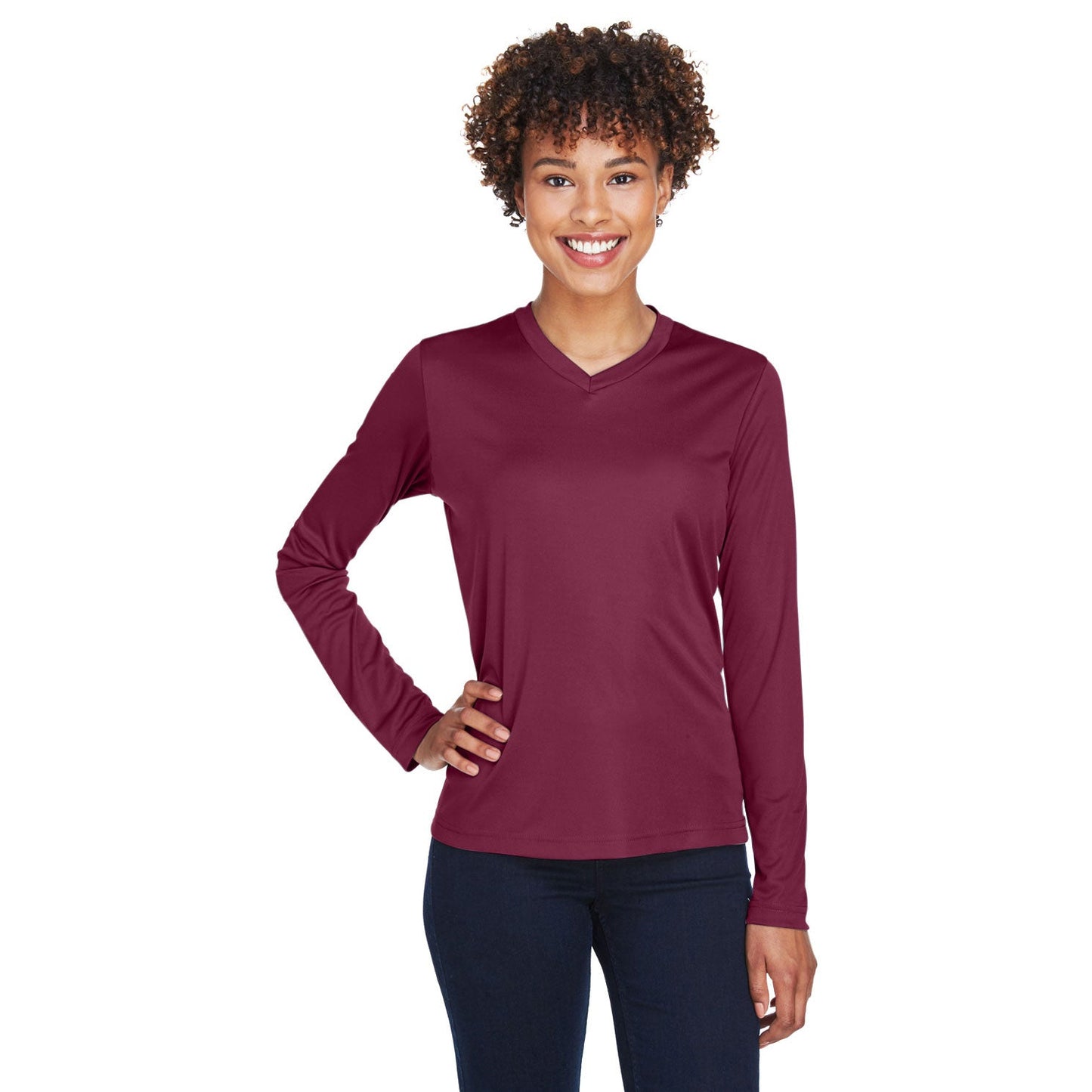 Black T-Shirts - Team 365 - Moisture-Wicking Fabric