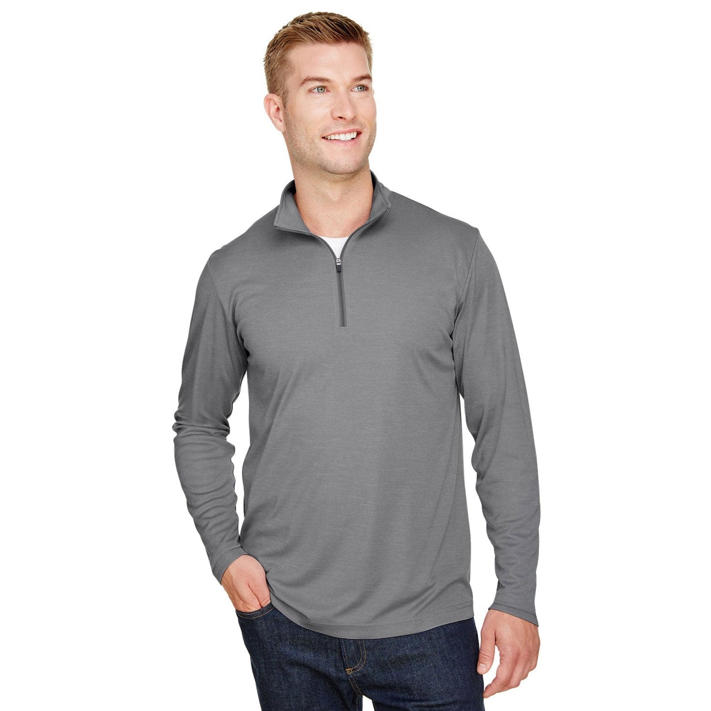Black Heather Sweatshirt - Team 365 - Sonic Performance