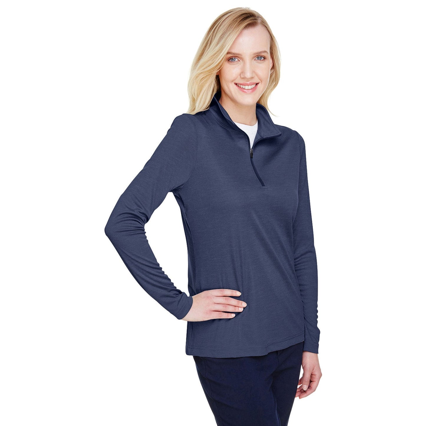 Black Heather Sweatshirt - Team 365 - Performance Fabric