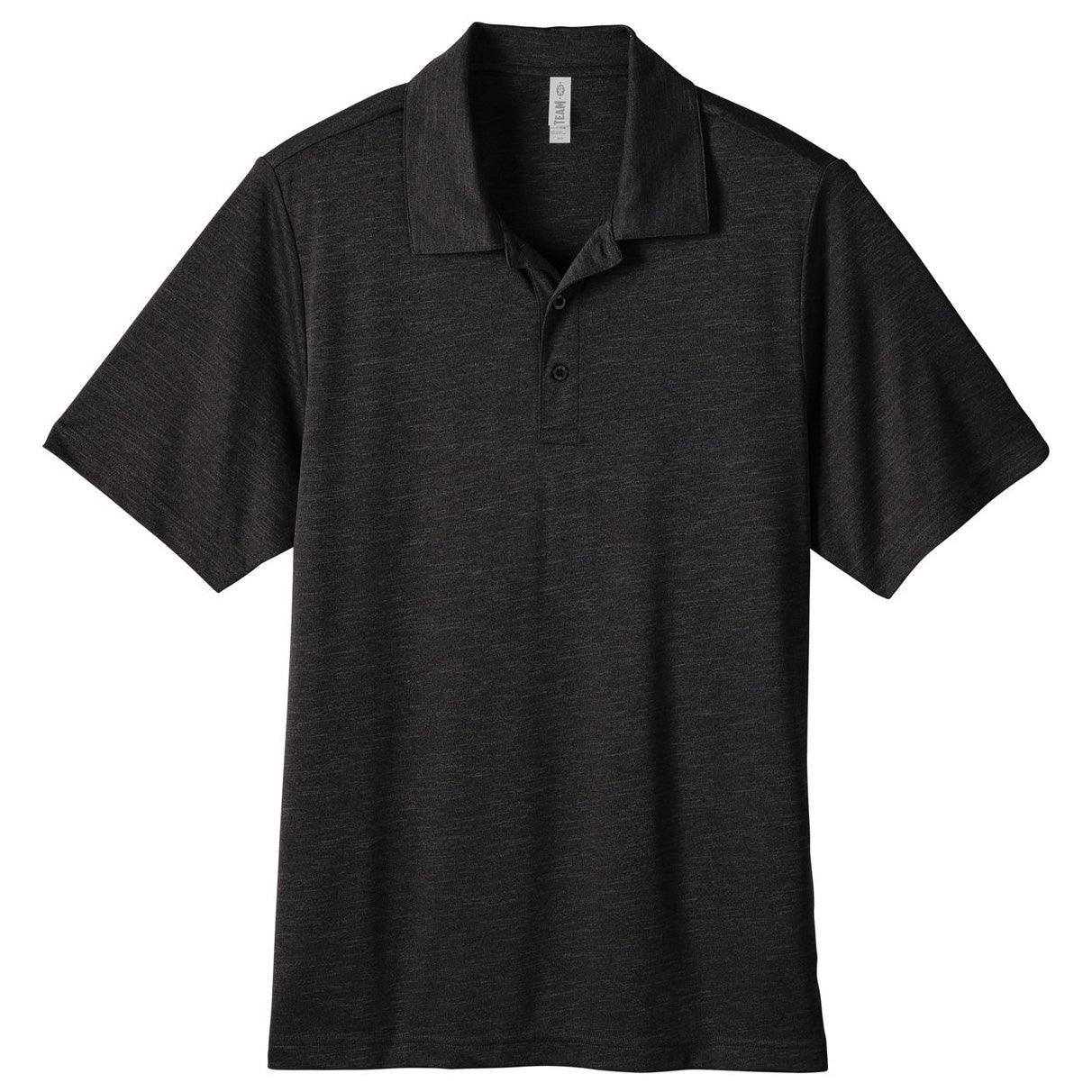 Black Heather Polo - Team 365 - Moisture-Wicking Fabric
