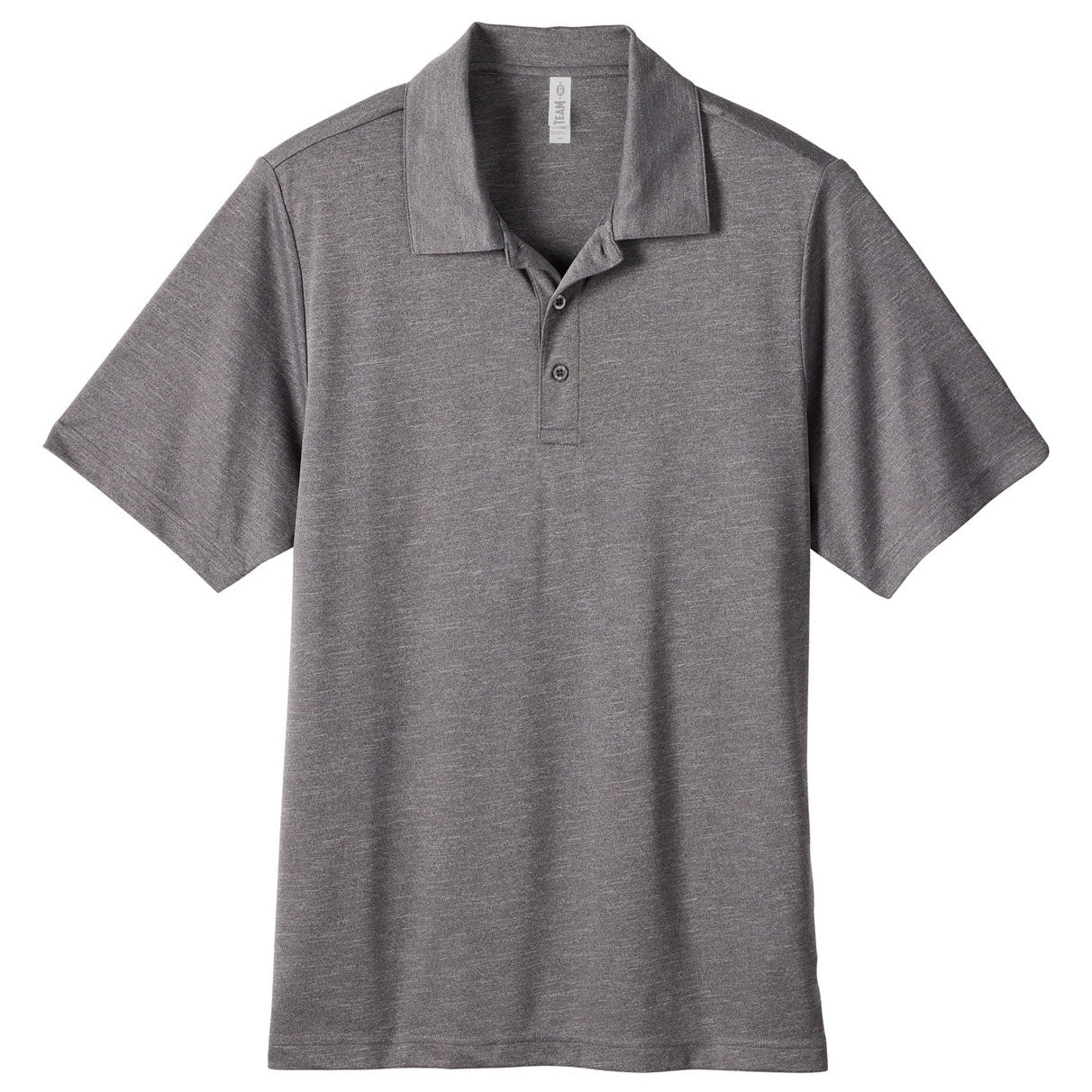 Black Heather Polo - Team 365 - Moisture-Wicking Fabric