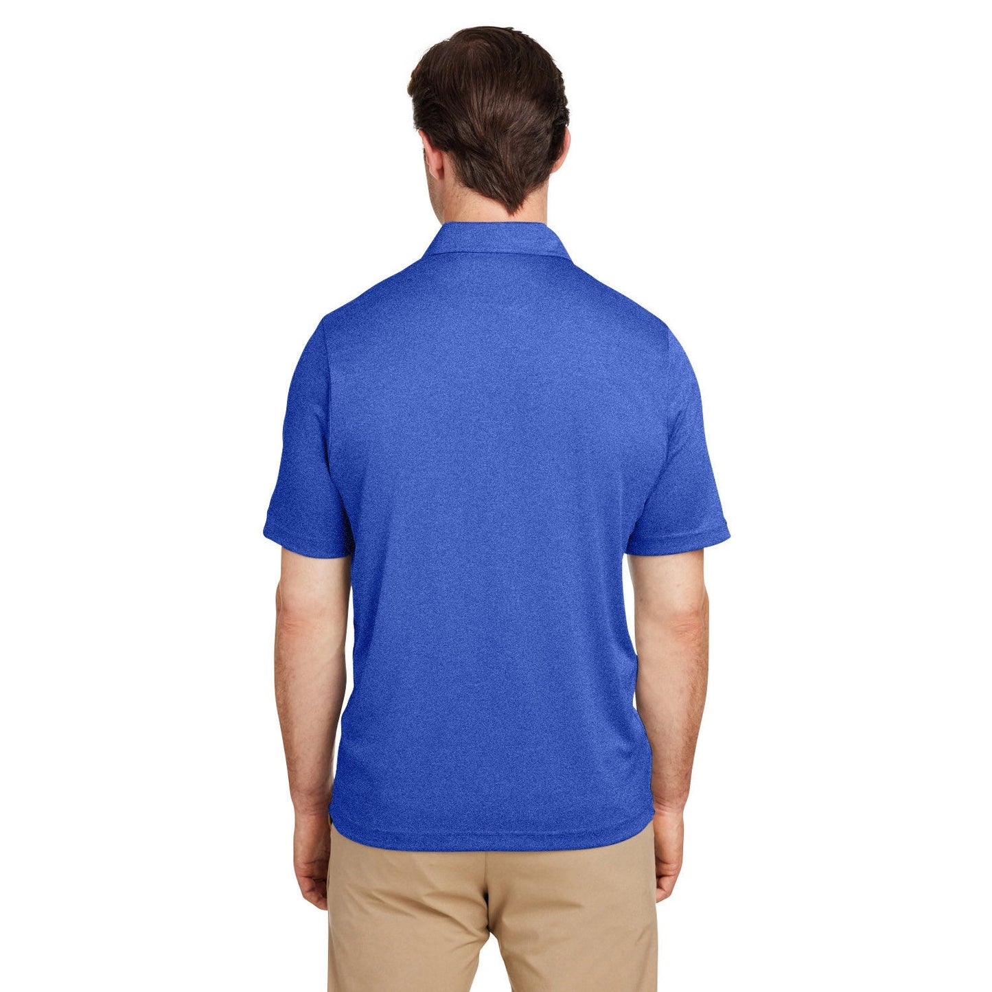 Black Heather Polo - Team 365 - Moisture-Wicking Fabric