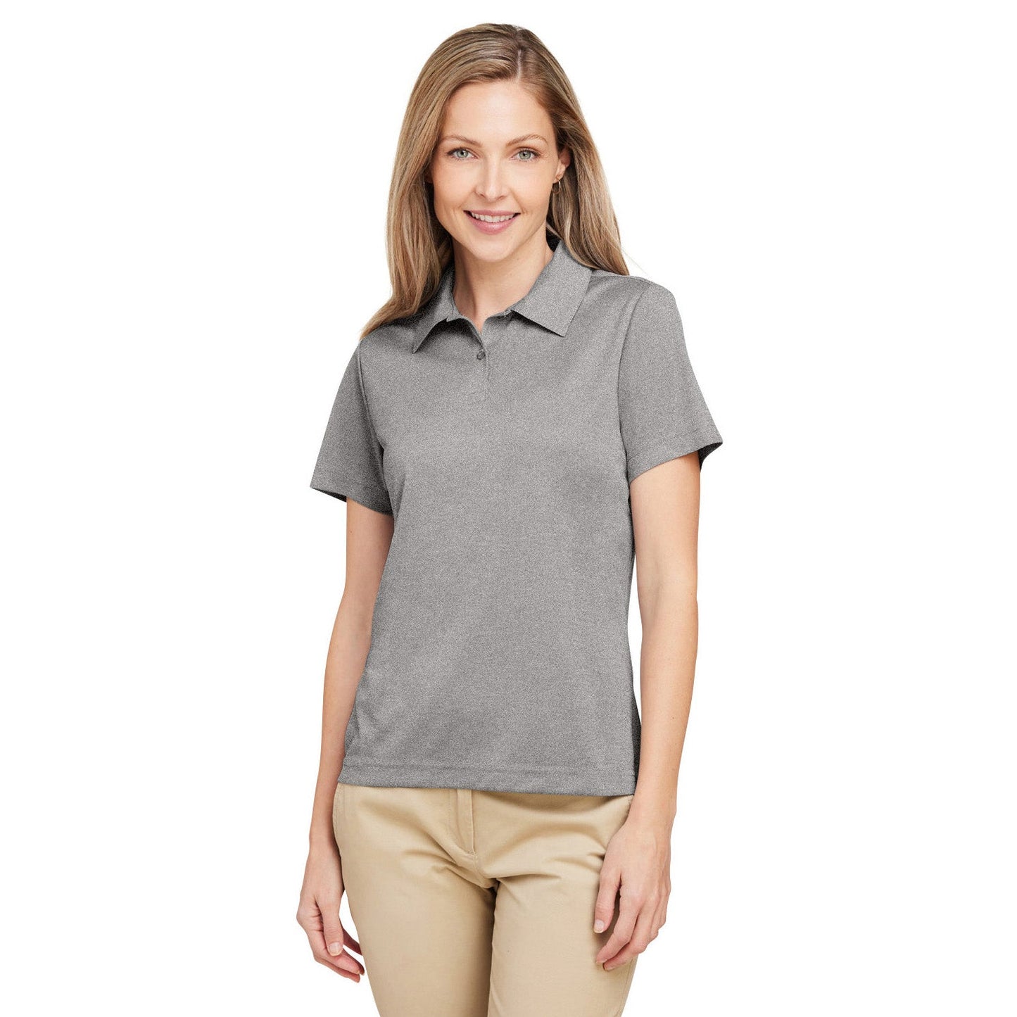 Black Heather Polo - Team 365 - Sonic Performance