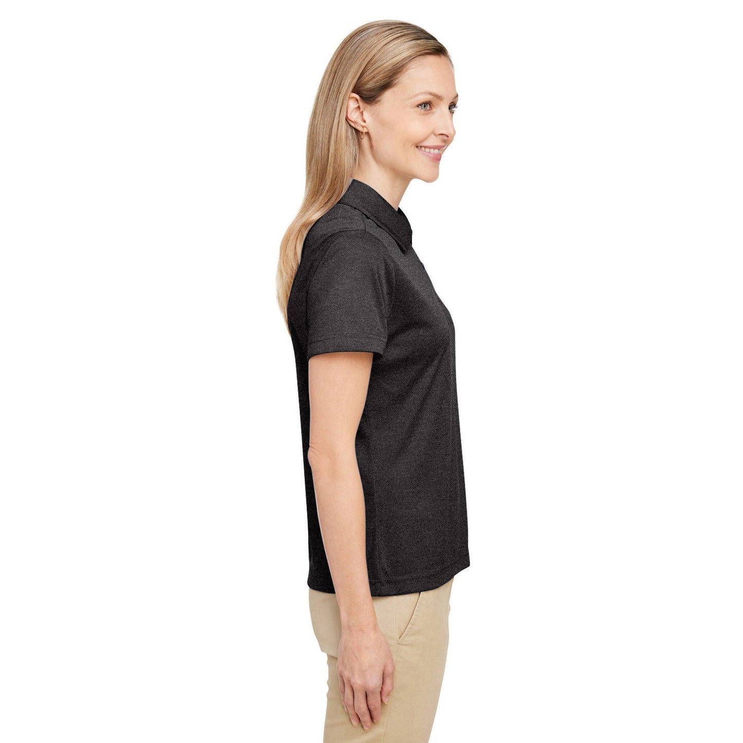 Black Heather Polo - Team 365 - Sonic Performance