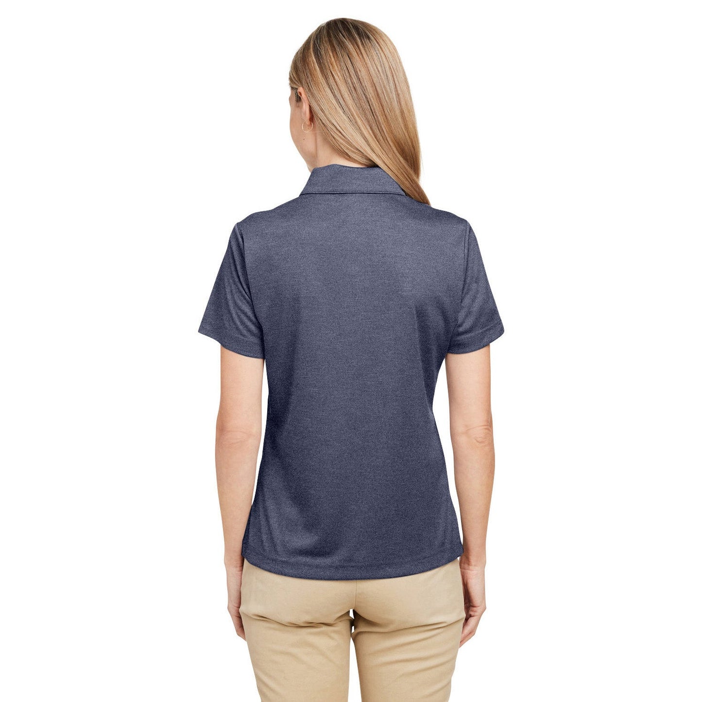 Black Heather Polo - Team 365 - Sonic Performance