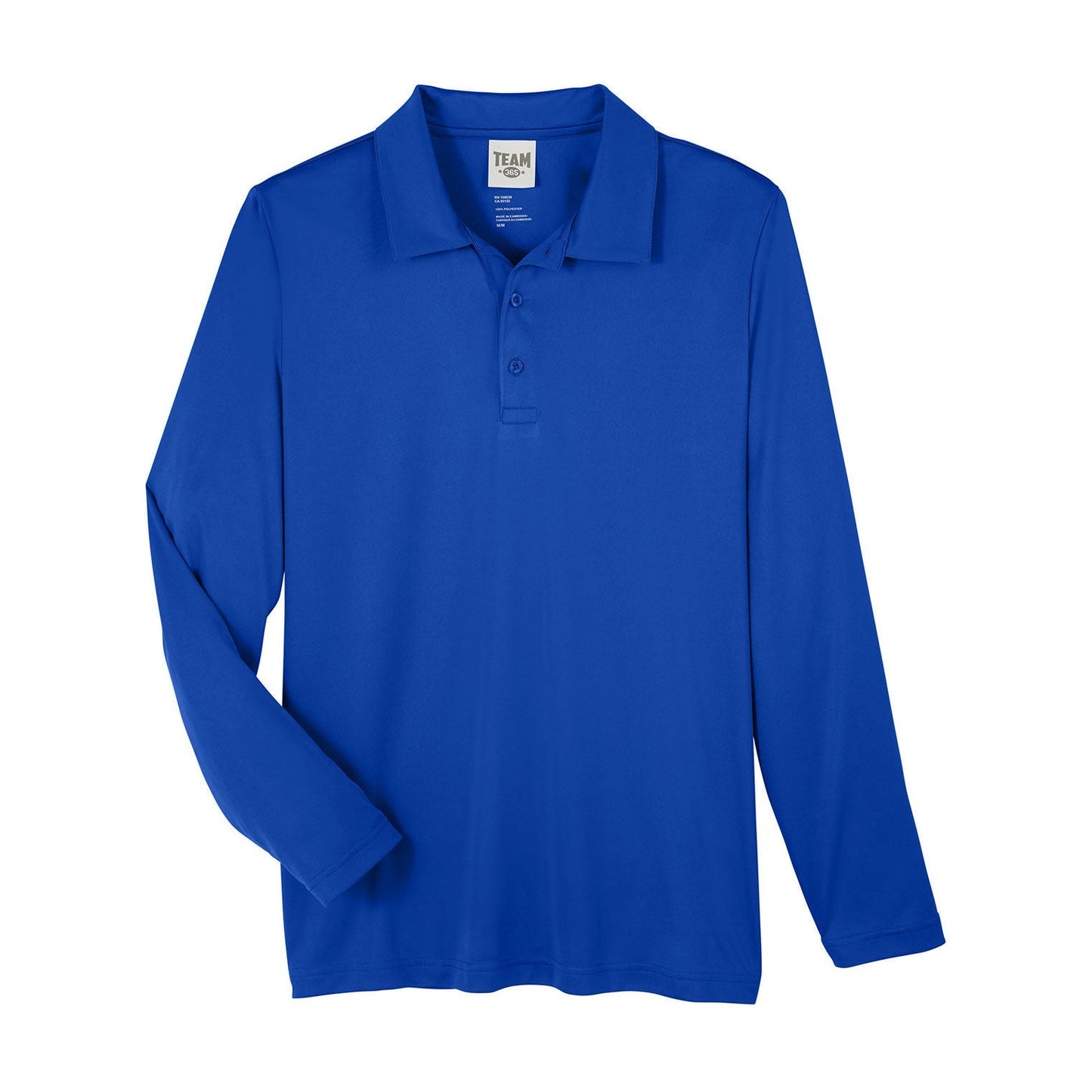 Black Polo Shirts - Team 365 - Performance Fabric