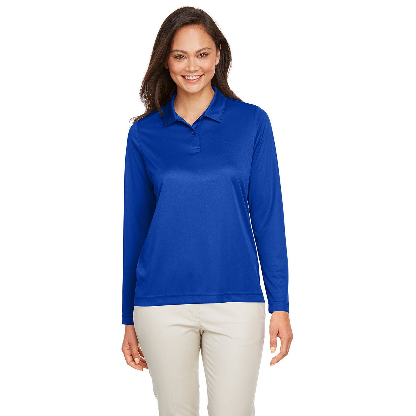 Black Polo Shirts - Team 365 - Ladies Performance Poly