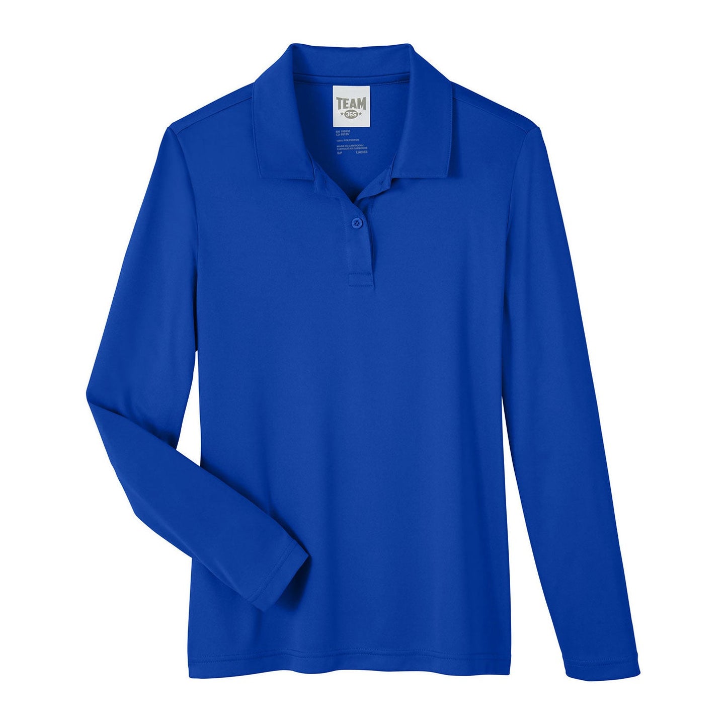 Black Polo Shirts - Team 365 - Ladies Performance Poly