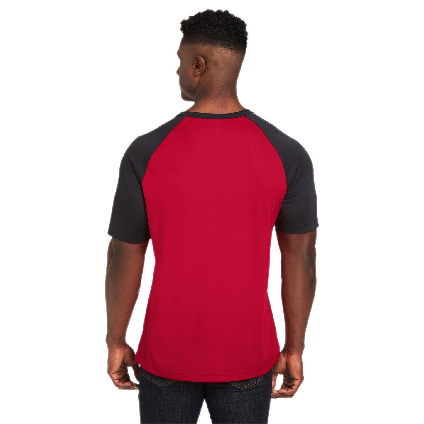Athletic Heather T-Shirt - Team 365 - Colorblock Design