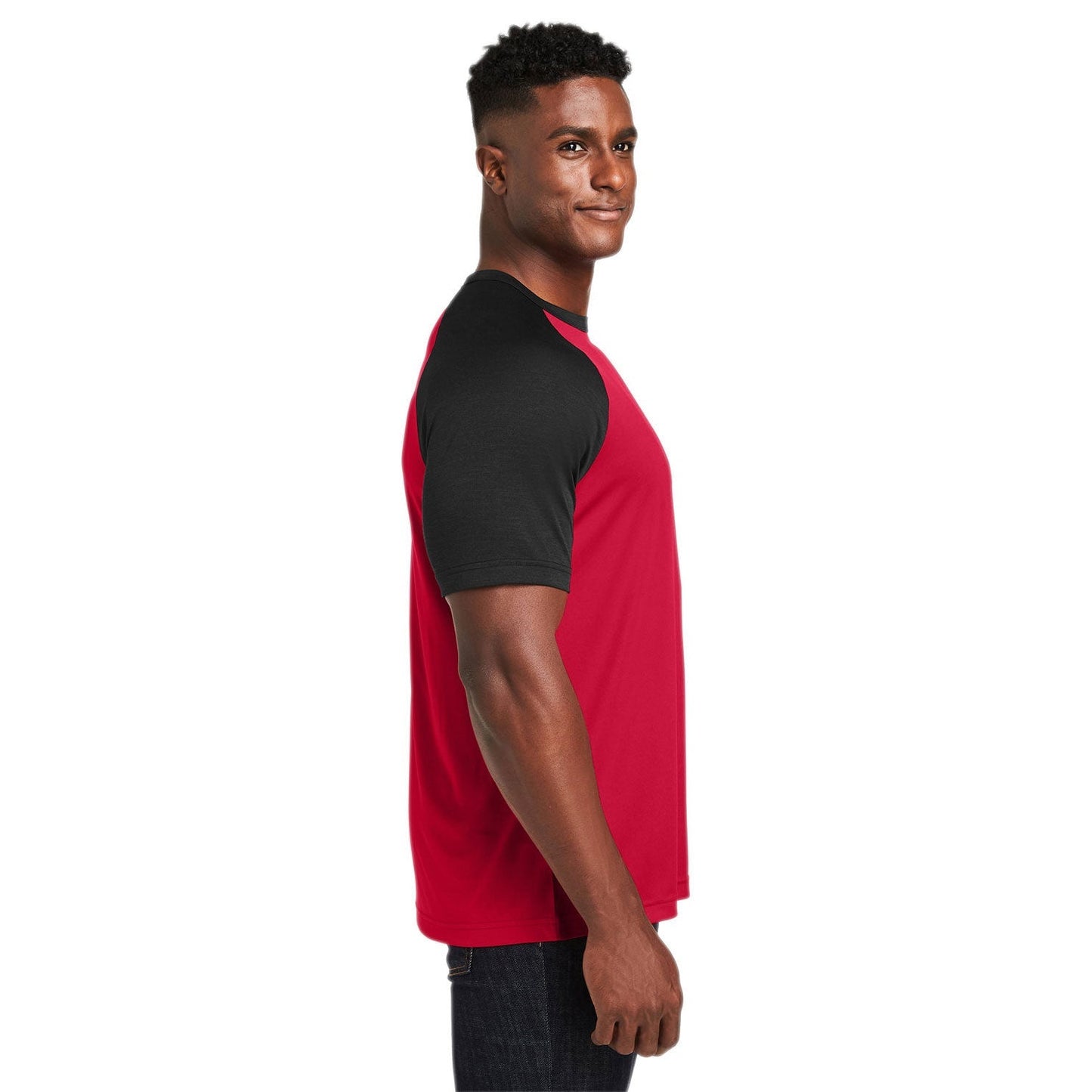 Athletic Heather T-Shirt - Team 365 - Colorblock Design