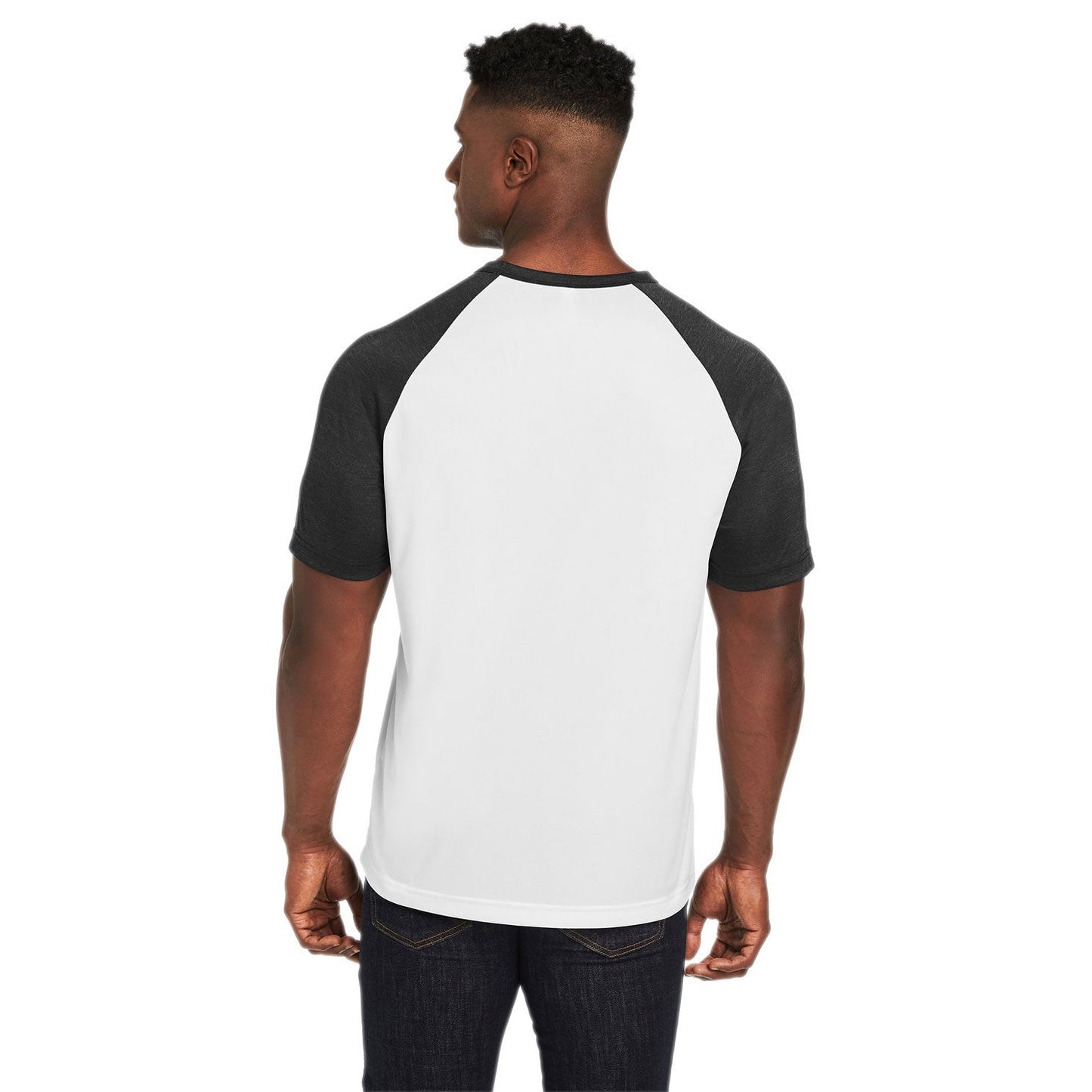 Athletic Heather T-Shirt - Team 365 - Colorblock Design