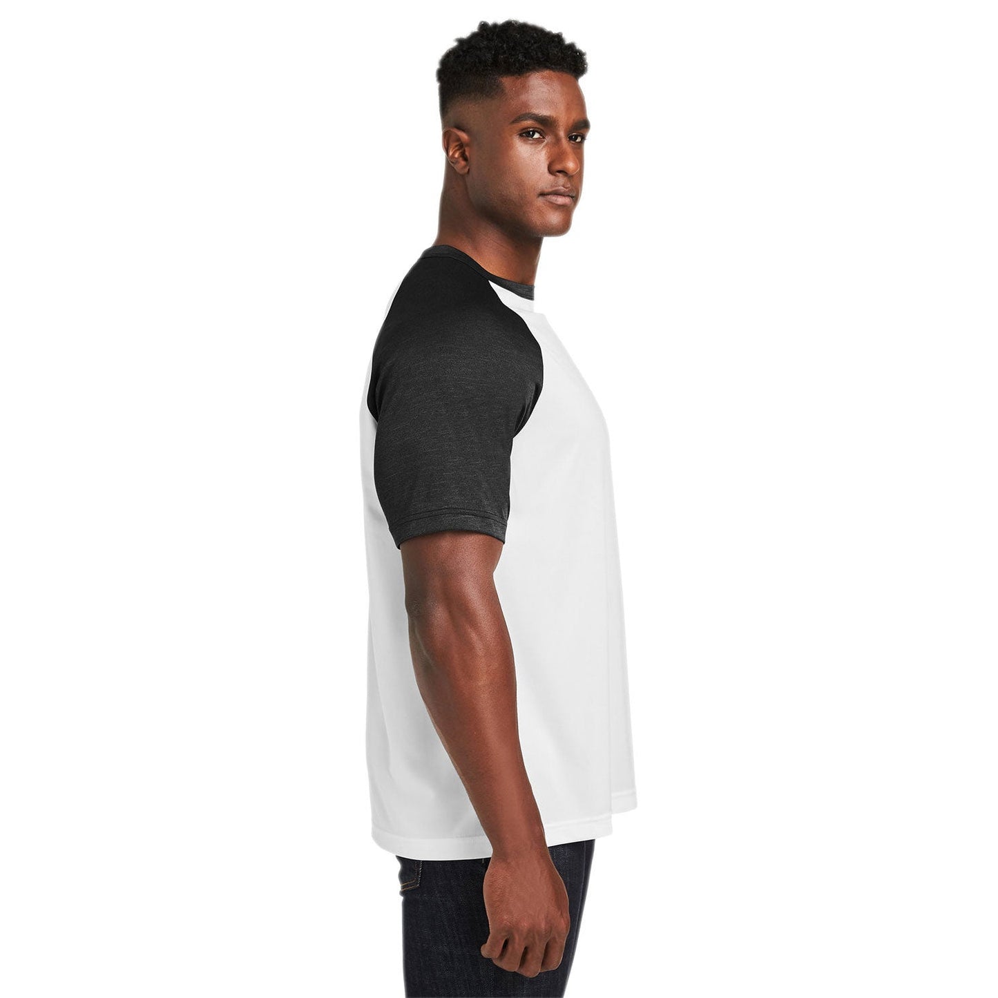 Athletic Heather T-Shirt - Team 365 - Colorblock Design
