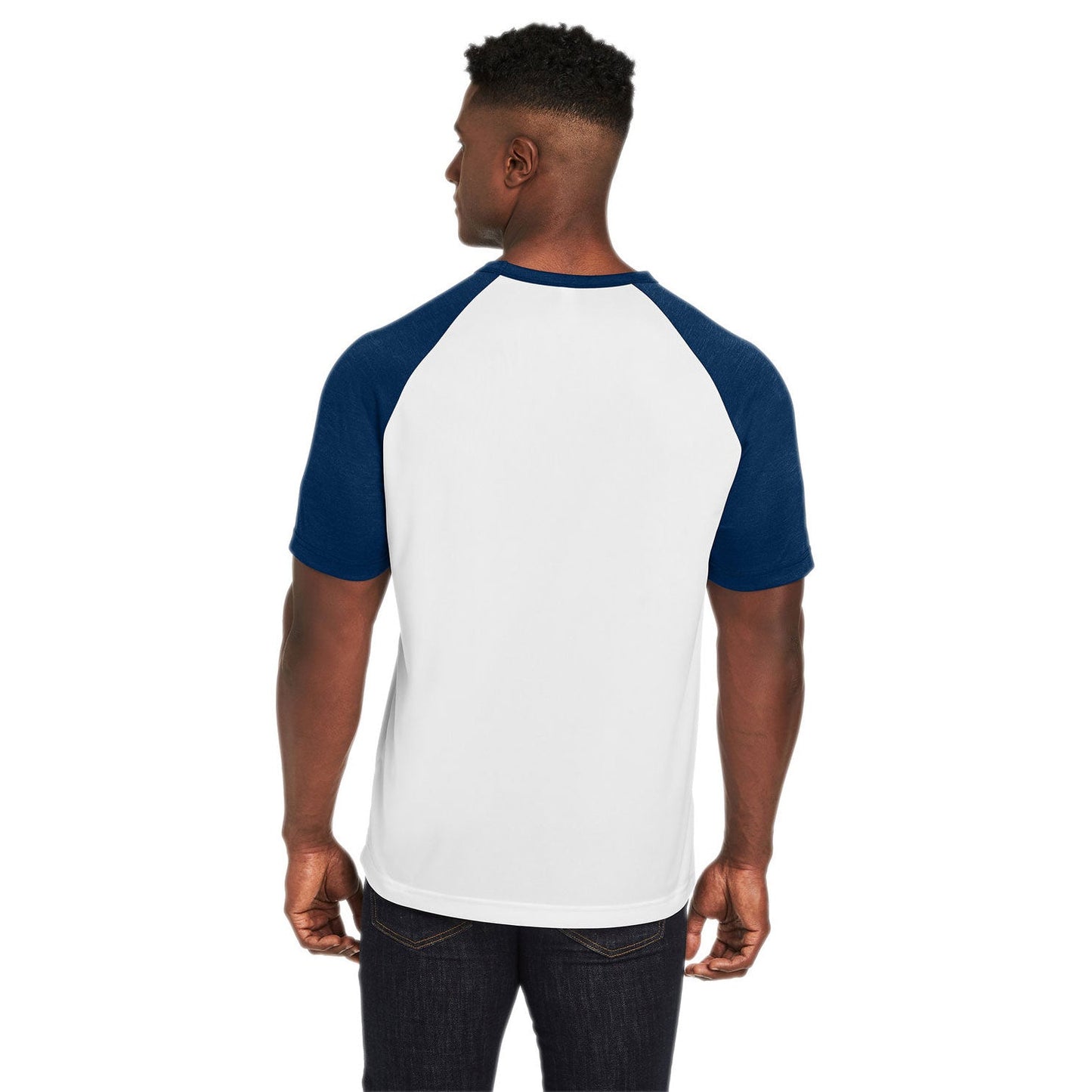 Athletic Heather T-Shirt - Team 365 - Colorblock Design