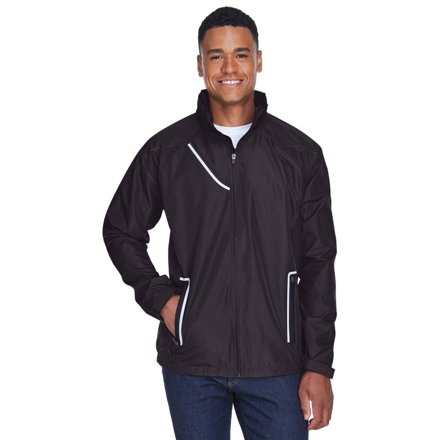 Black Waterproof Jacket - Team 365 - Durable Design
