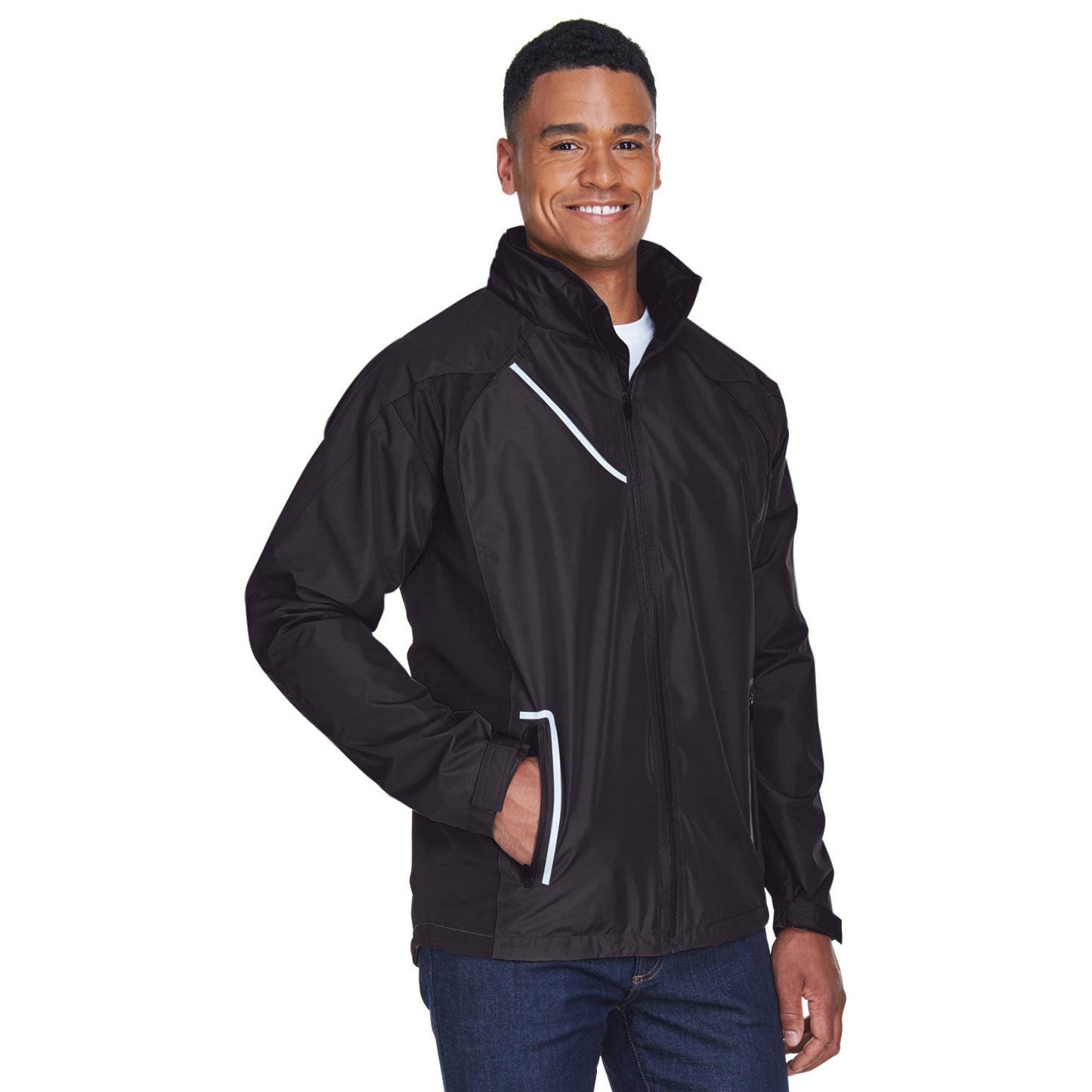 Black Waterproof Jacket - Team 365 - Durable Design