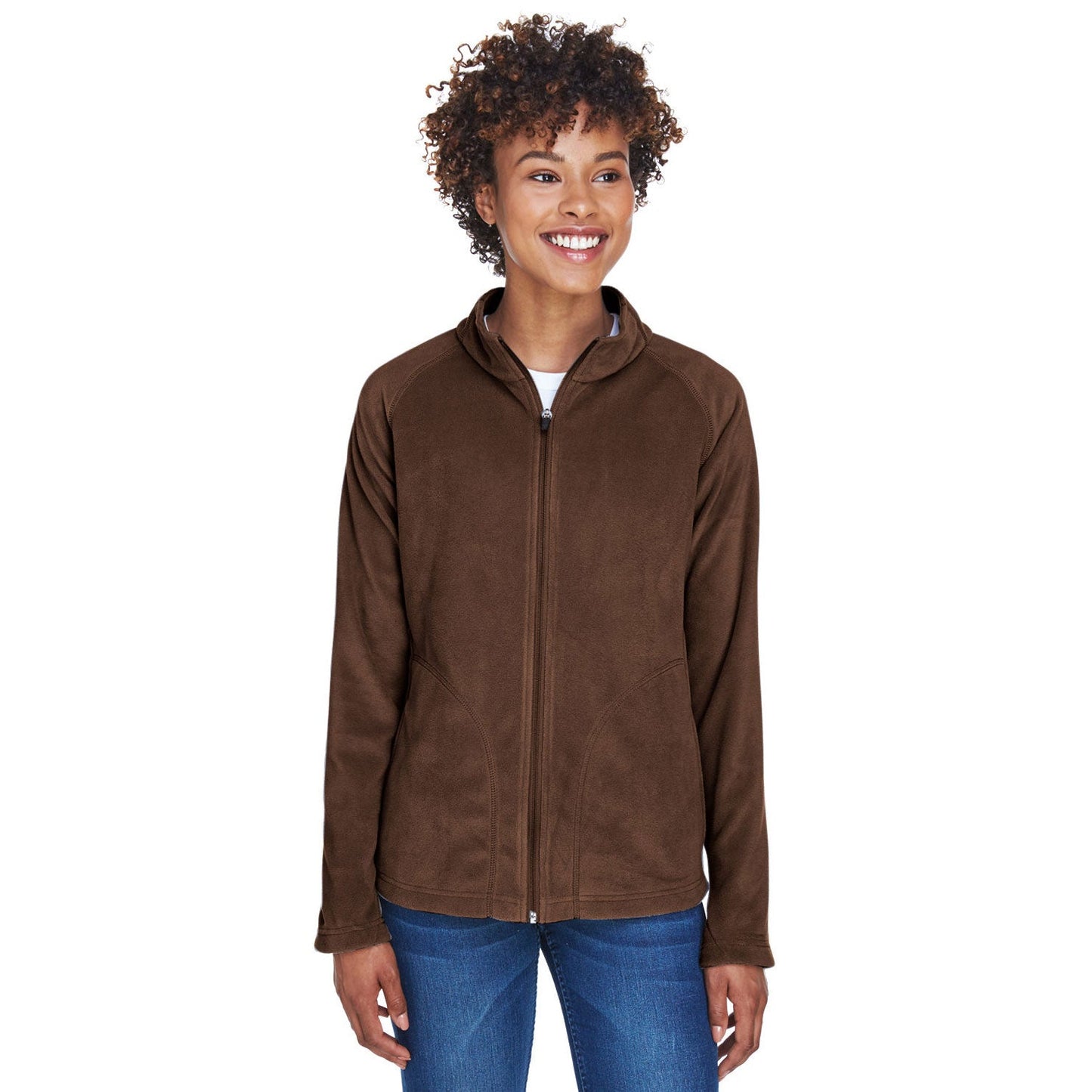 Black Microfleece Jacket - Team 365 - Women's Comfort