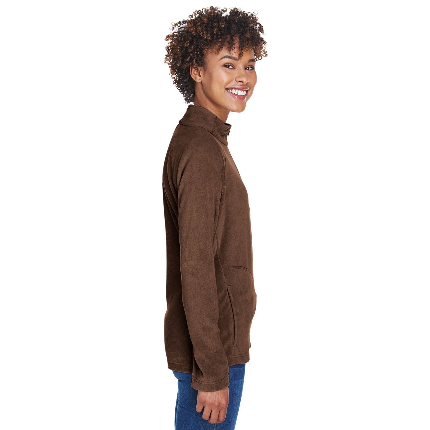Black Microfleece Jacket - Team 365 - Women's Comfort