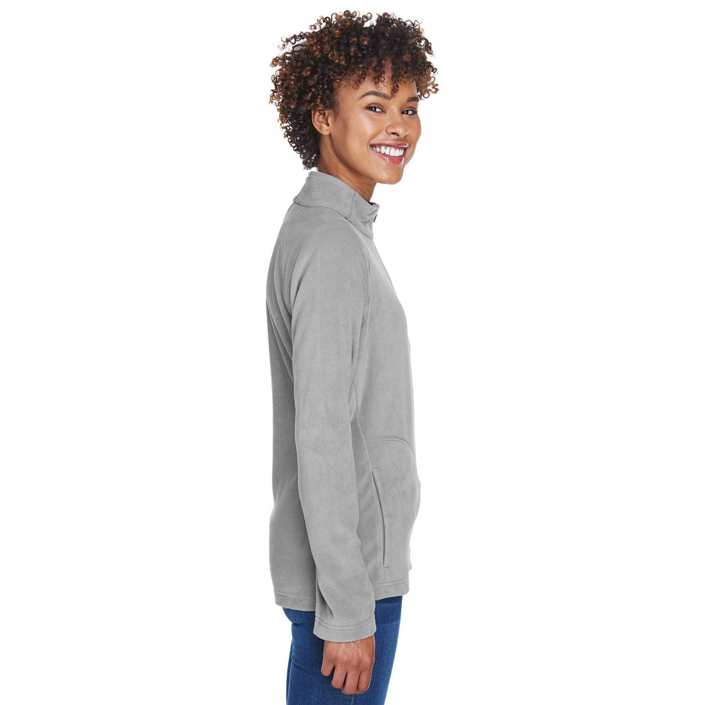 Black Microfleece Jacket - Team 365 - Women's Comfort