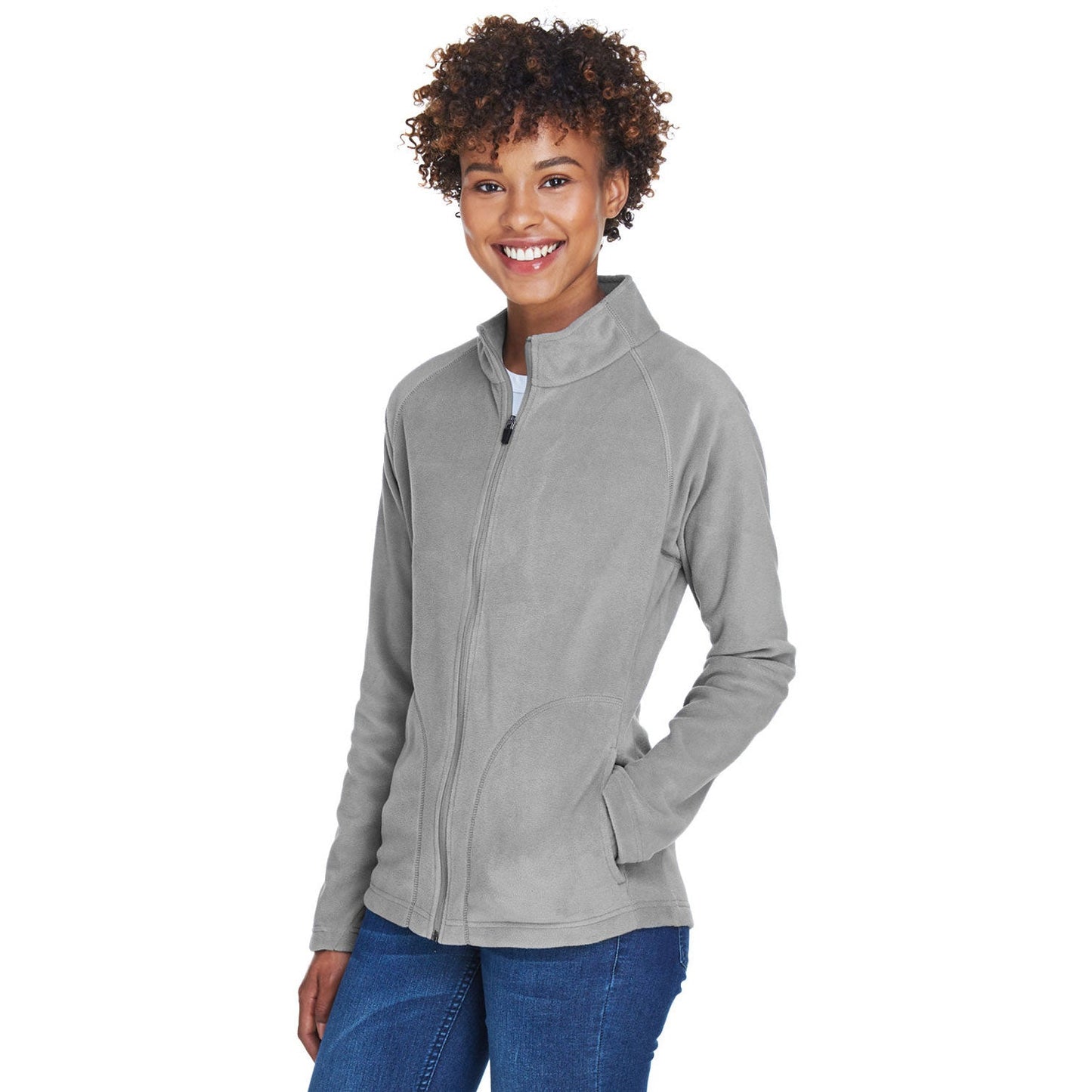 Black Microfleece Jacket - Team 365 - Women's Comfort