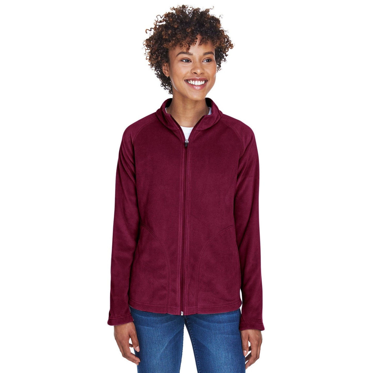 Black Microfleece Jacket - Team 365 - Women's Comfort
