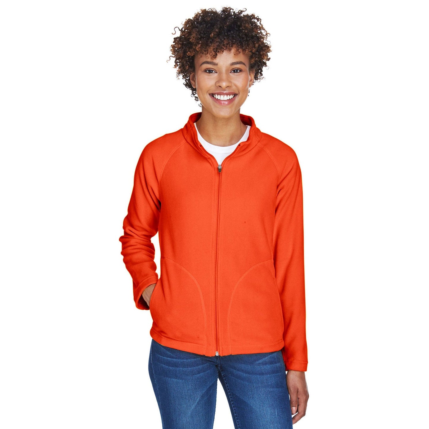 Black Microfleece Jacket - Team 365 - Women's Comfort