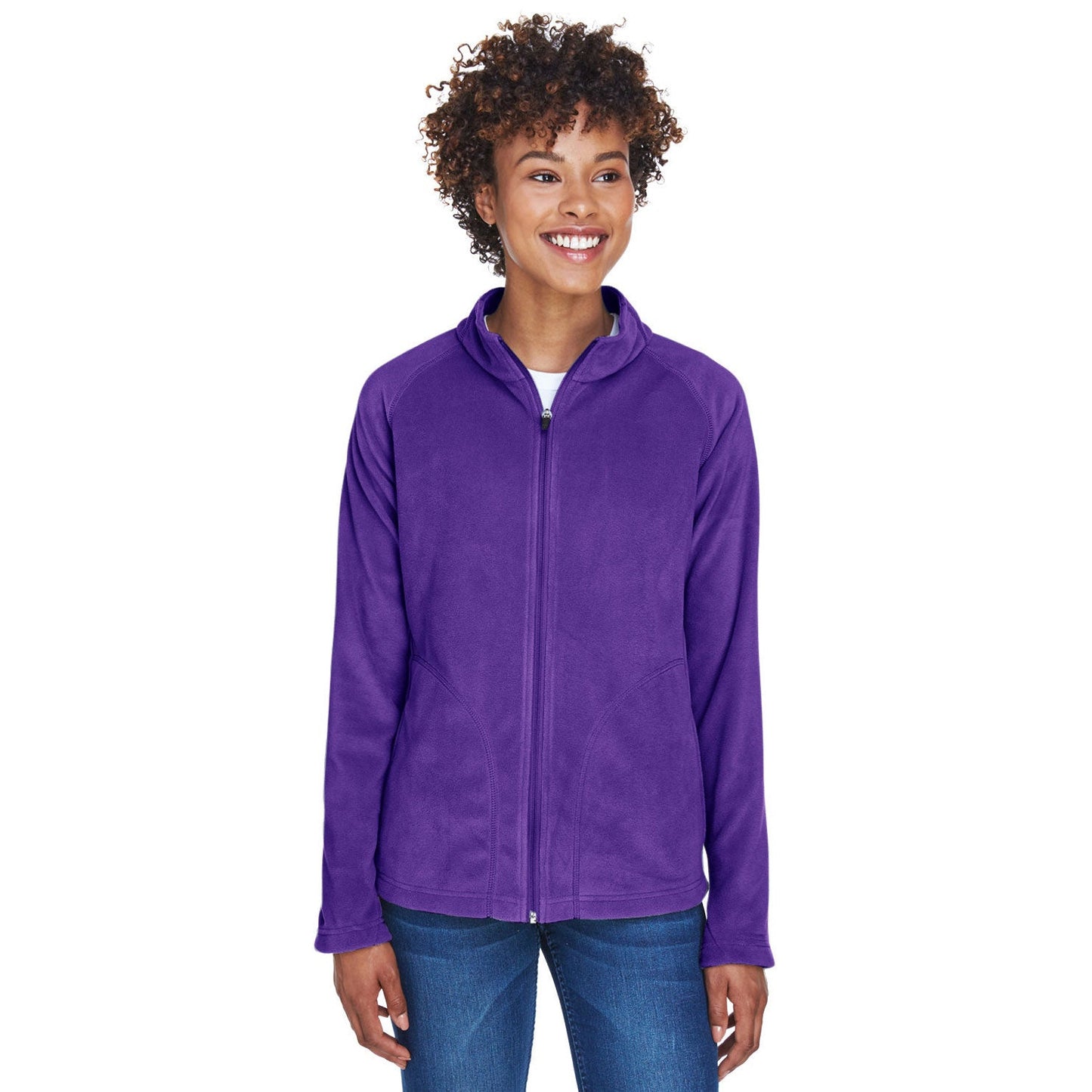 Black Microfleece Jacket - Team 365 - Women's Comfort