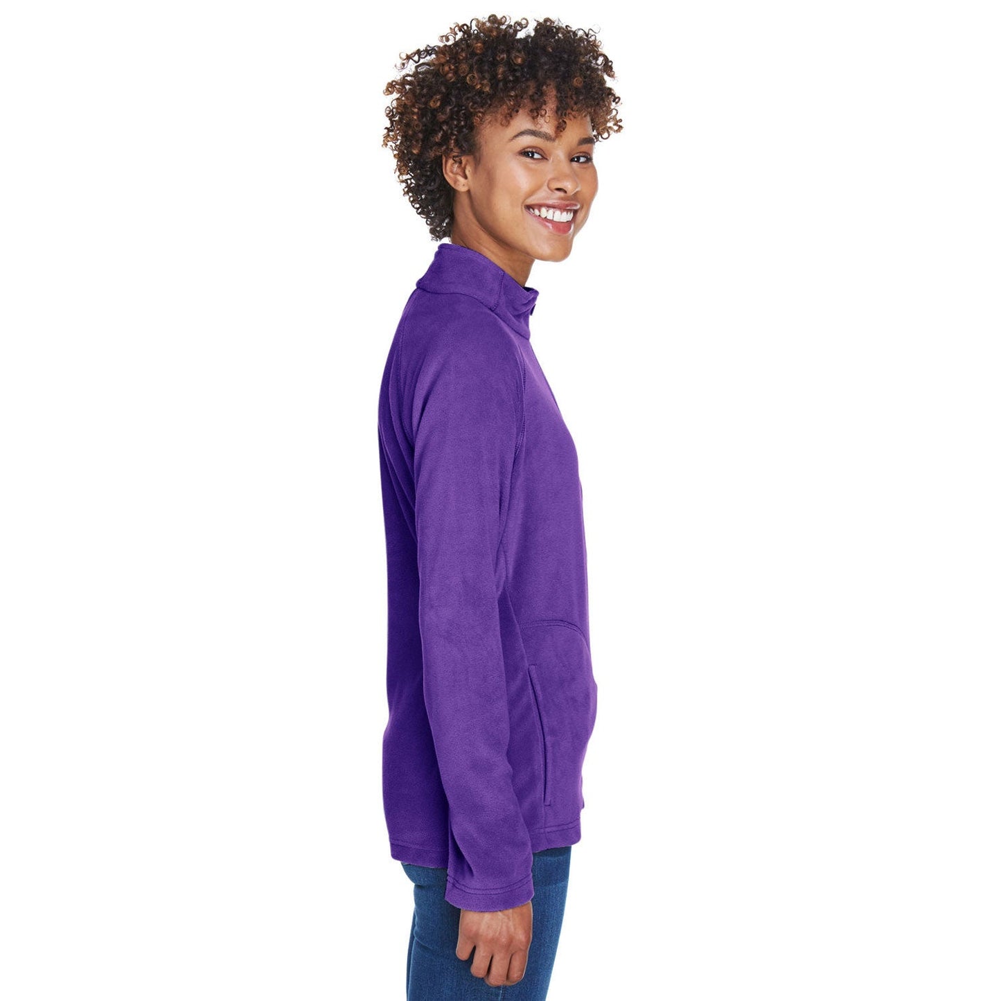 Black Microfleece Jacket - Team 365 - Women's Comfort