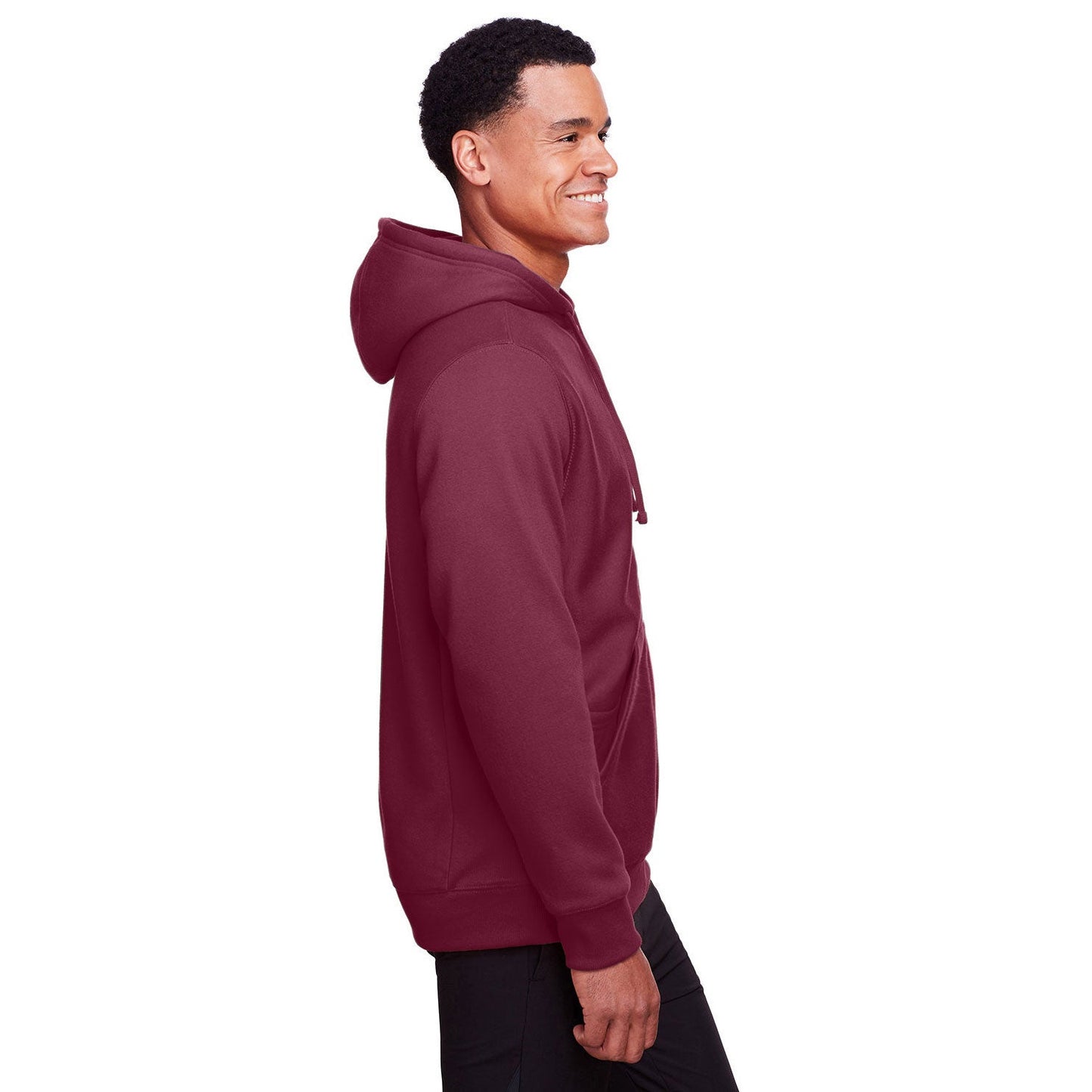 Black Hooded Sweatshirt - Team 365 - Heavyweight Fleece