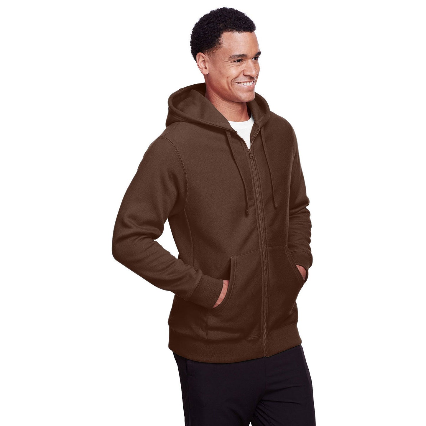 Black Hooded Sweatshirt - Team 365 - Heavyweight Fleece
