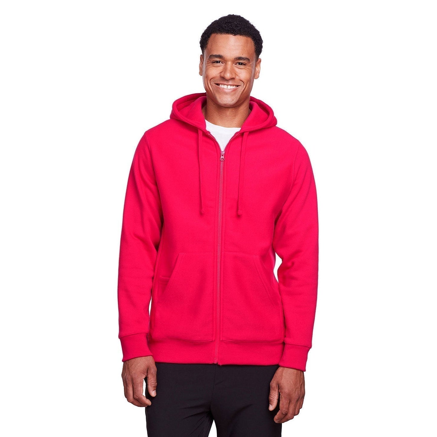 Black Hooded Sweatshirt - Team 365 - Heavyweight Fleece