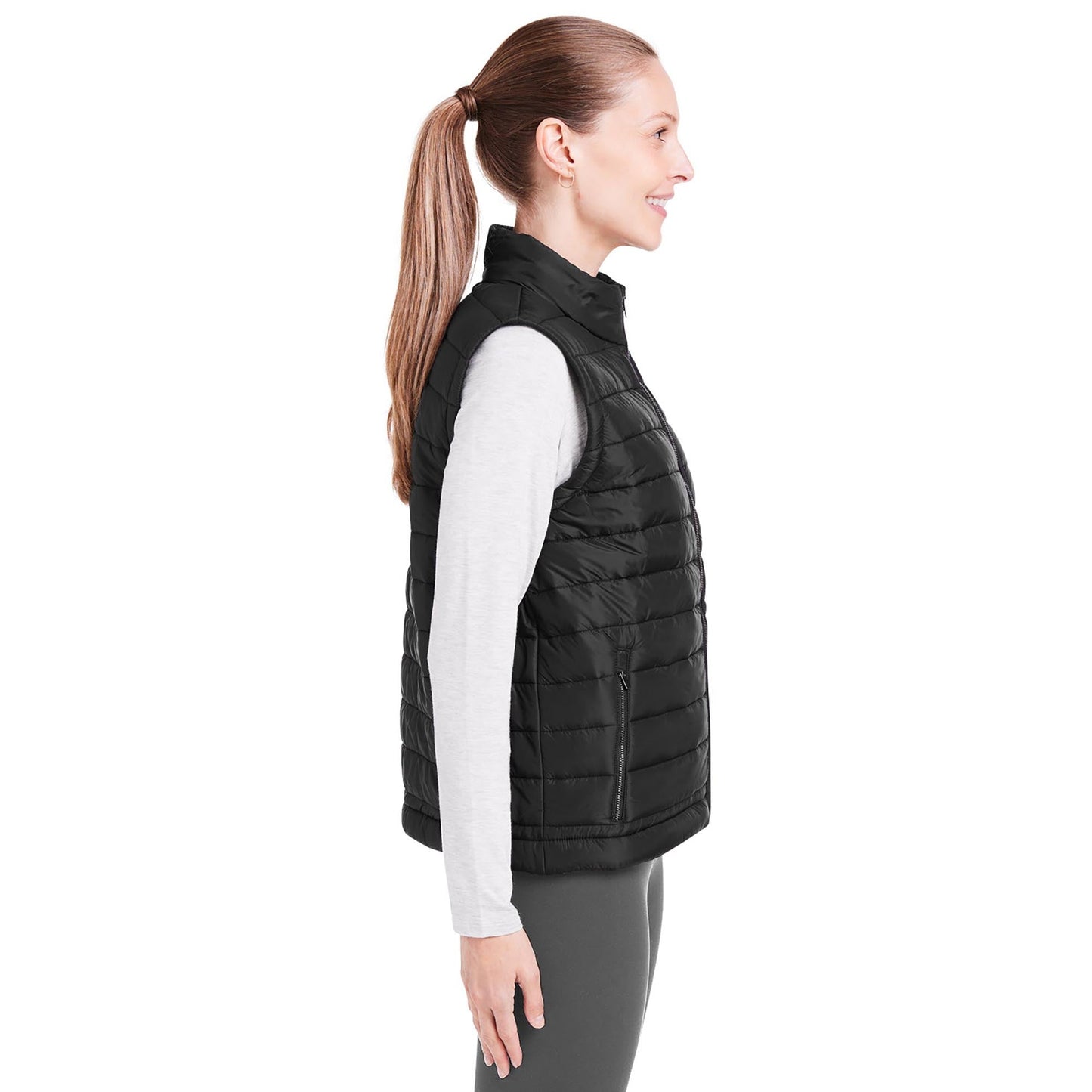 Black Quilted Vest - Tasc - Eco-Friendly Design