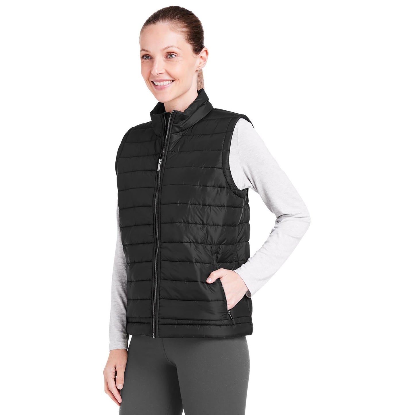 Black Quilted Vest - Tasc - Eco-Friendly Design
