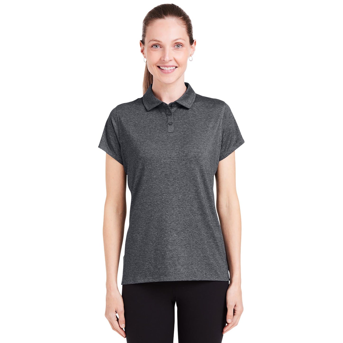 Black Heather Polo Shirt - Tasc - Lightweight Design