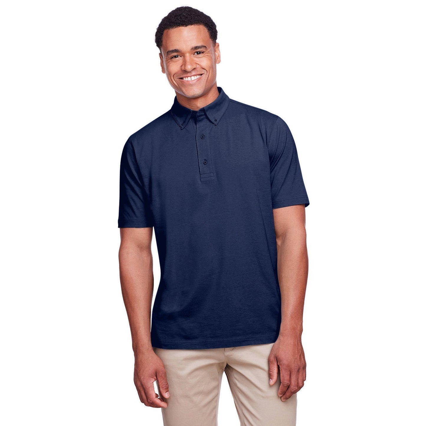 Black Polo Shirt - UltraClub - Stretch Cotton Performance