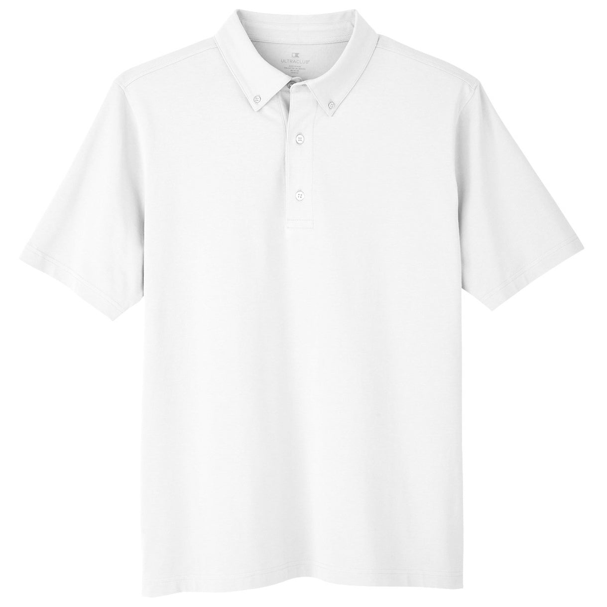 Black Polo Shirt - UltraClub - Stretch Cotton Performance