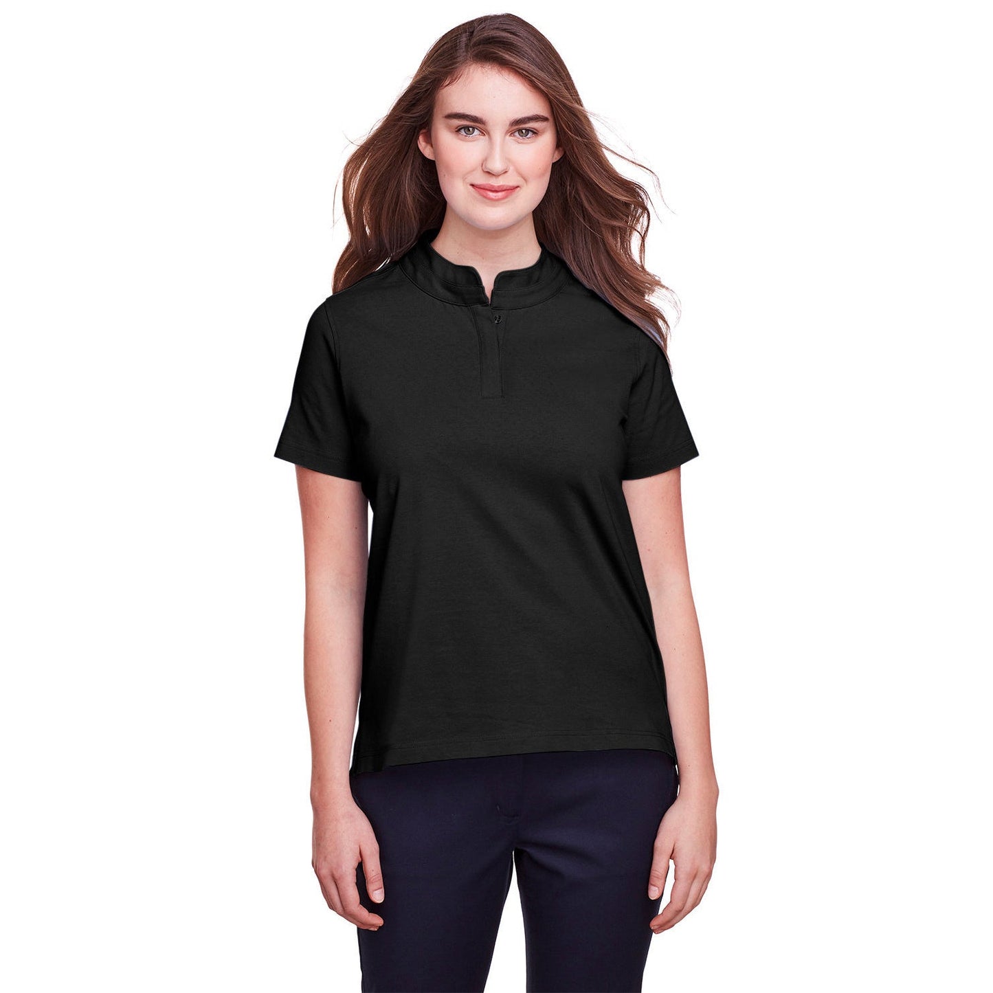Black Polo Shirts - UltraClub - Stretch Cotton Performance