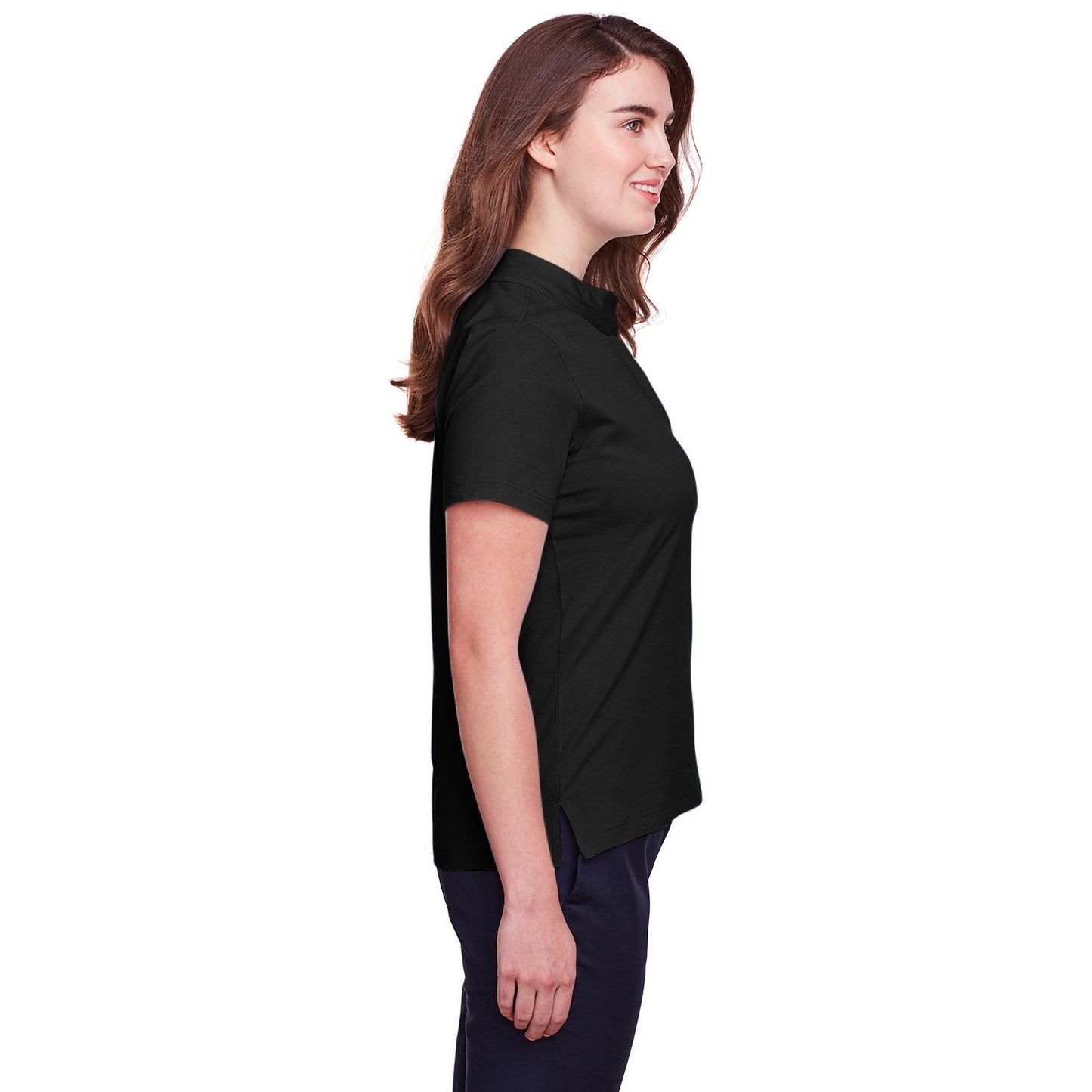 Black Polo Shirts - UltraClub - Stretch Cotton Performance