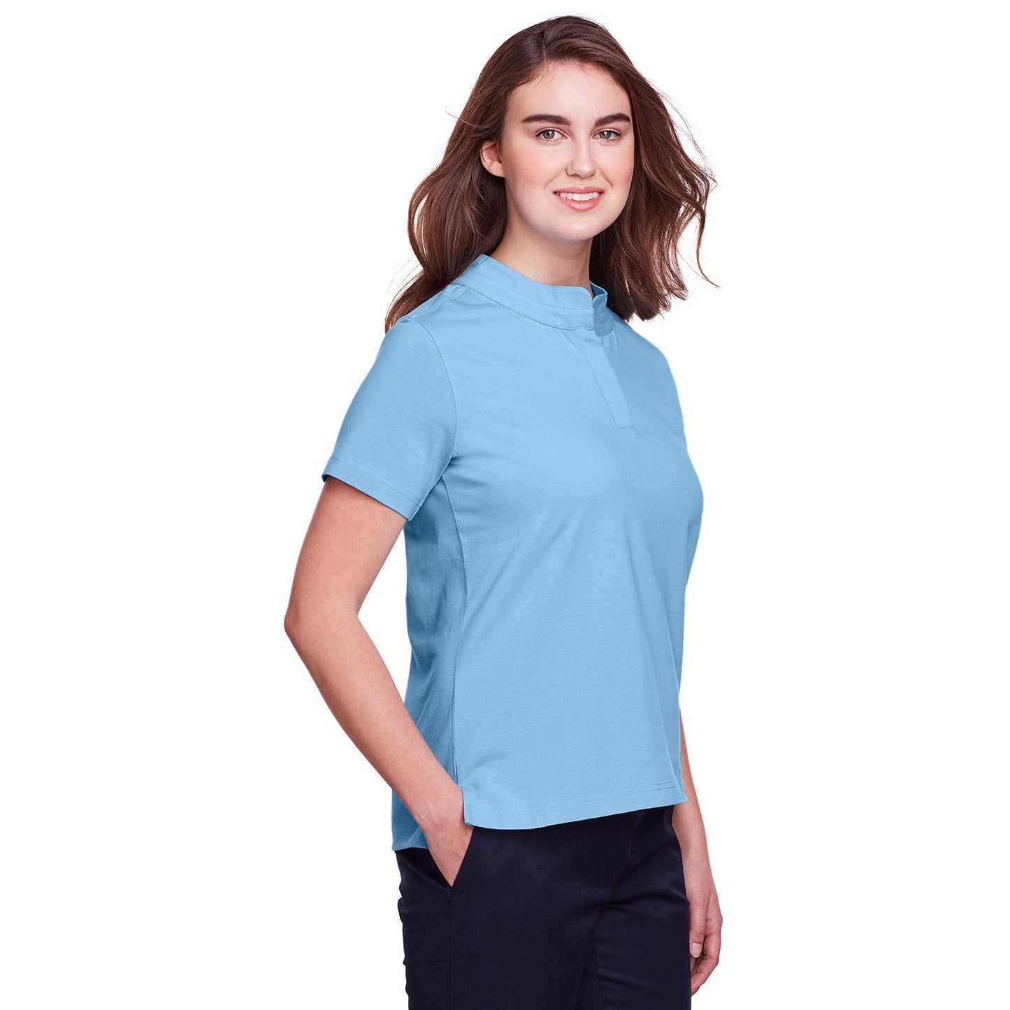Black Polo Shirts - UltraClub - Stretch Cotton Performance