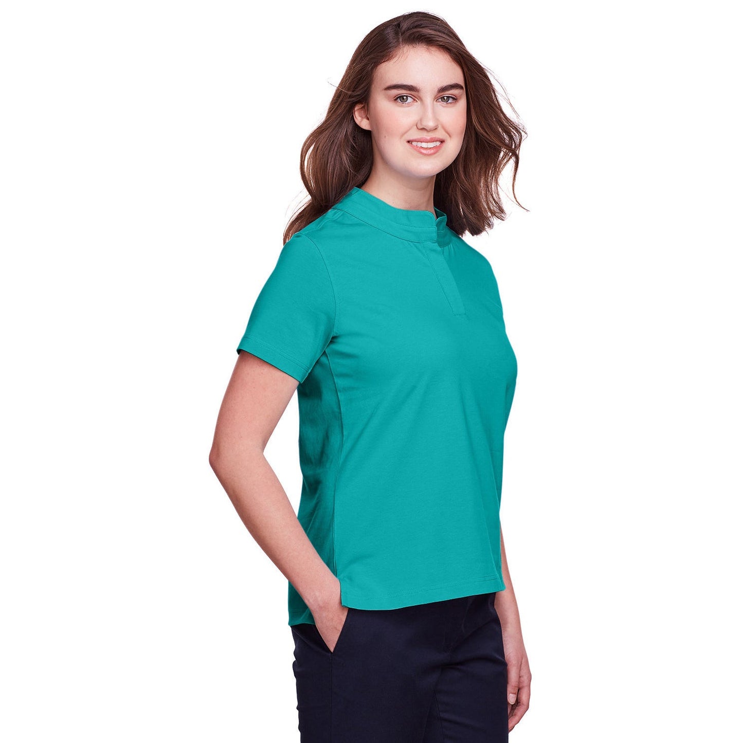 Black Polo Shirts - UltraClub - Stretch Cotton Performance