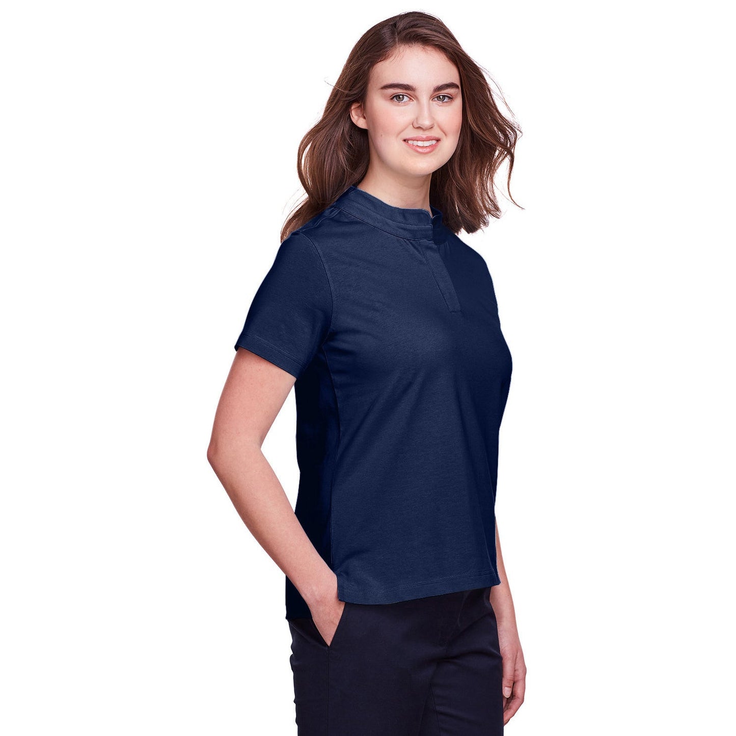 Black Polo Shirts - UltraClub - Stretch Cotton Performance