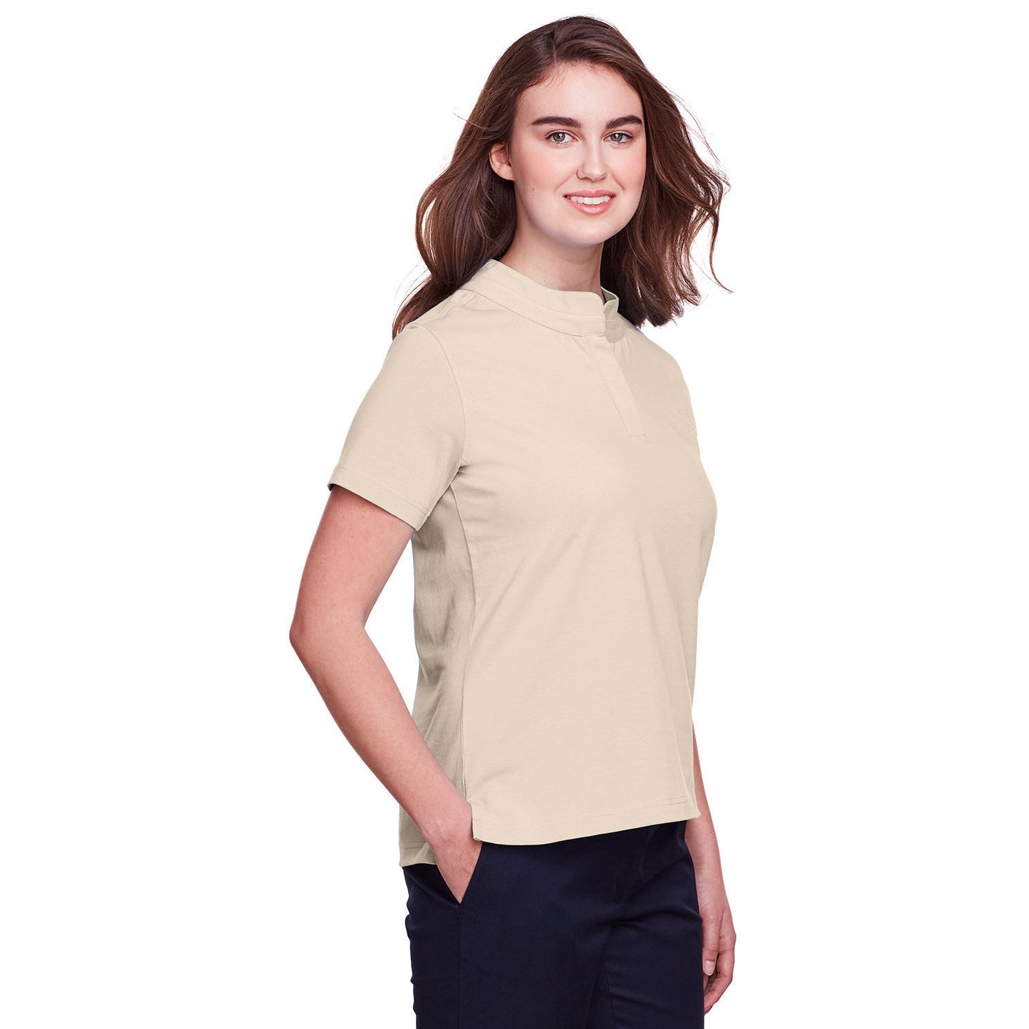 Black Polo Shirts - UltraClub - Stretch Cotton Performance