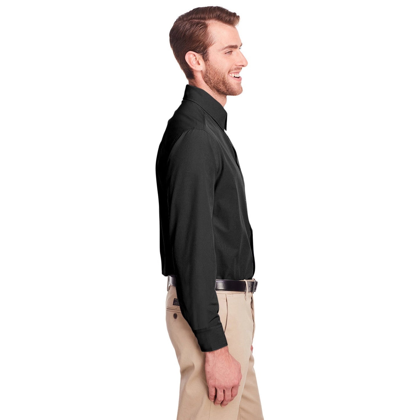 Black Button Up Shirts - UltraClub - Performance Woven