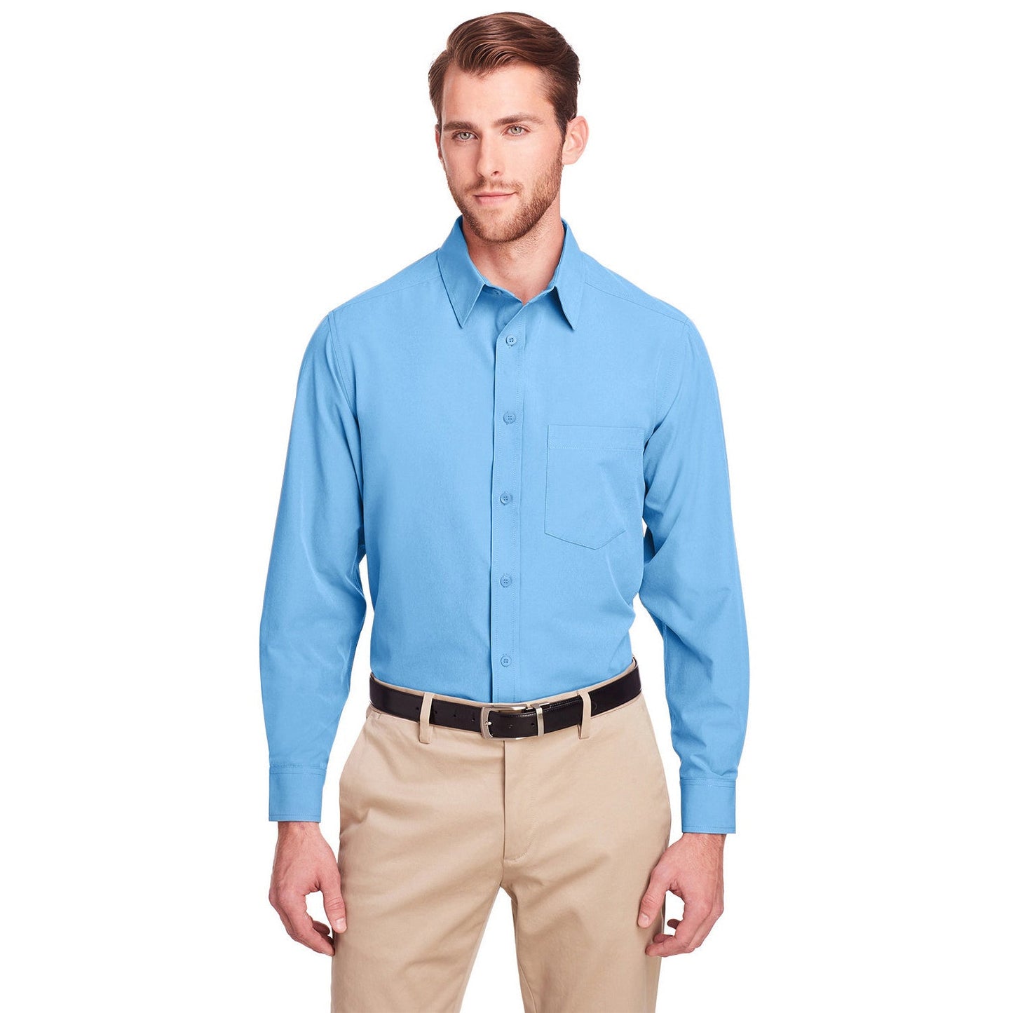 Black Button Up Shirts - UltraClub - Performance Woven