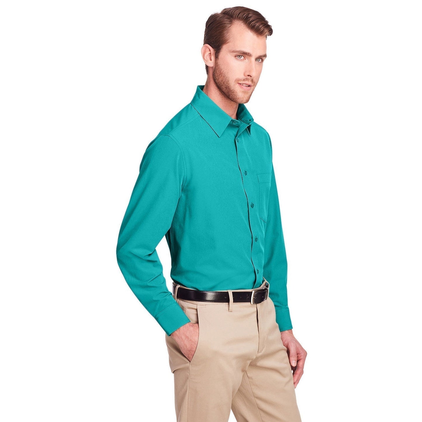 Black Button Up Shirts - UltraClub - Performance Woven