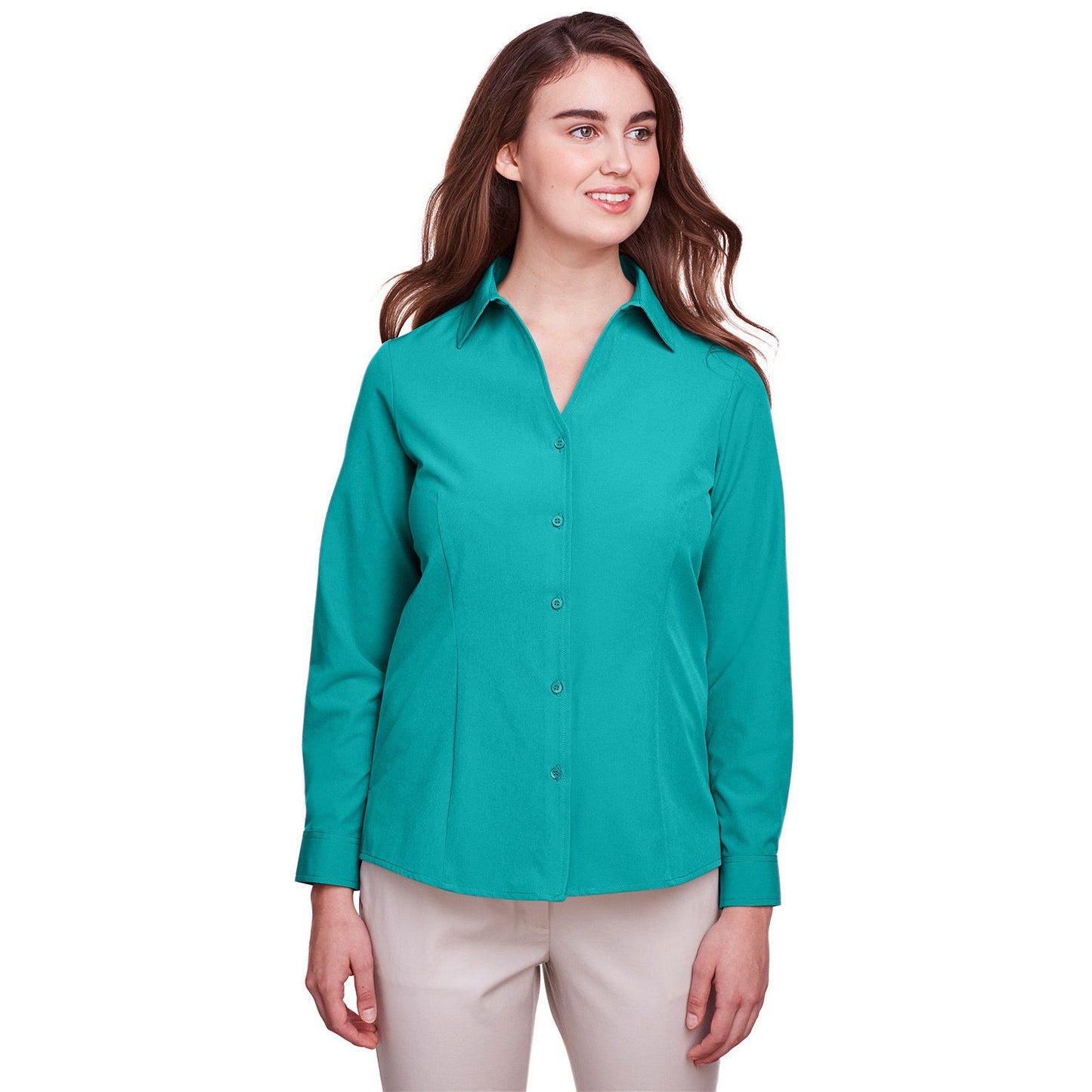 Black Button Up Shirt - UltraClub - Moisture-Wicking