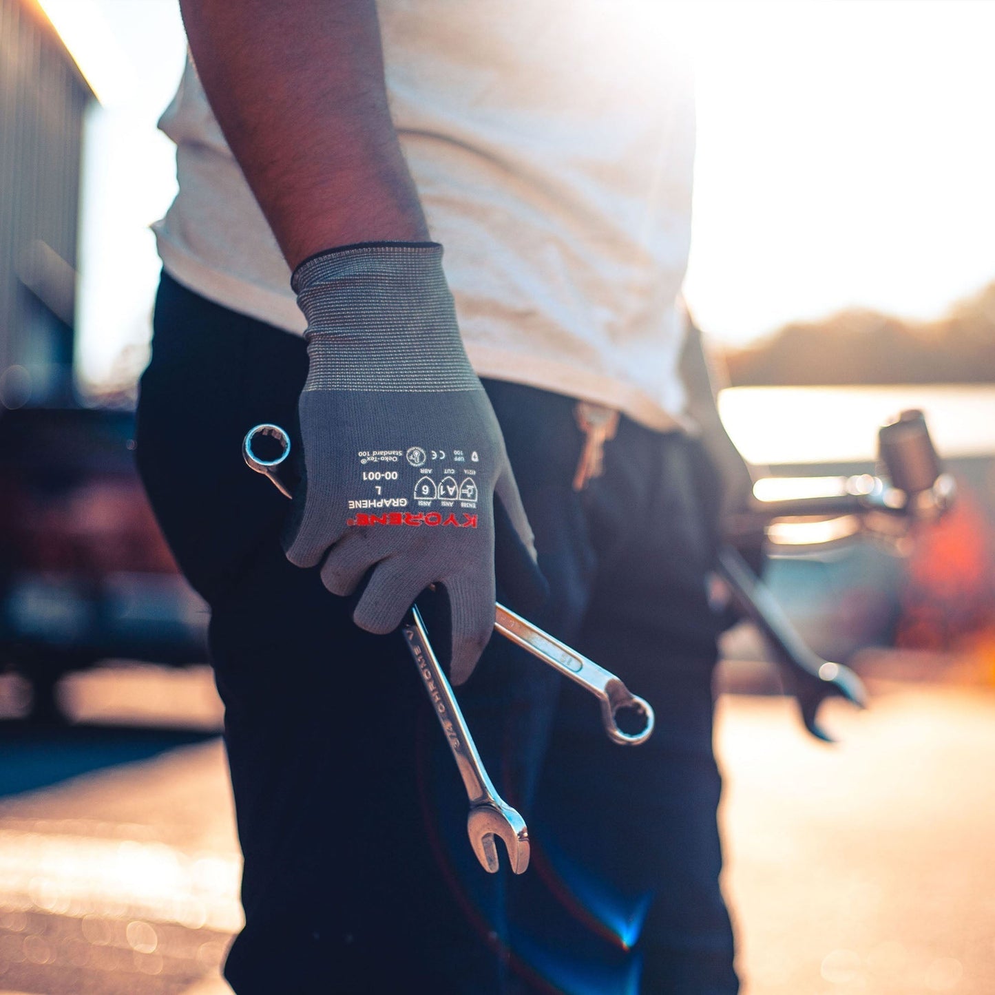 Gray Knit Gloves - Armor Guys - Microfoam Coated