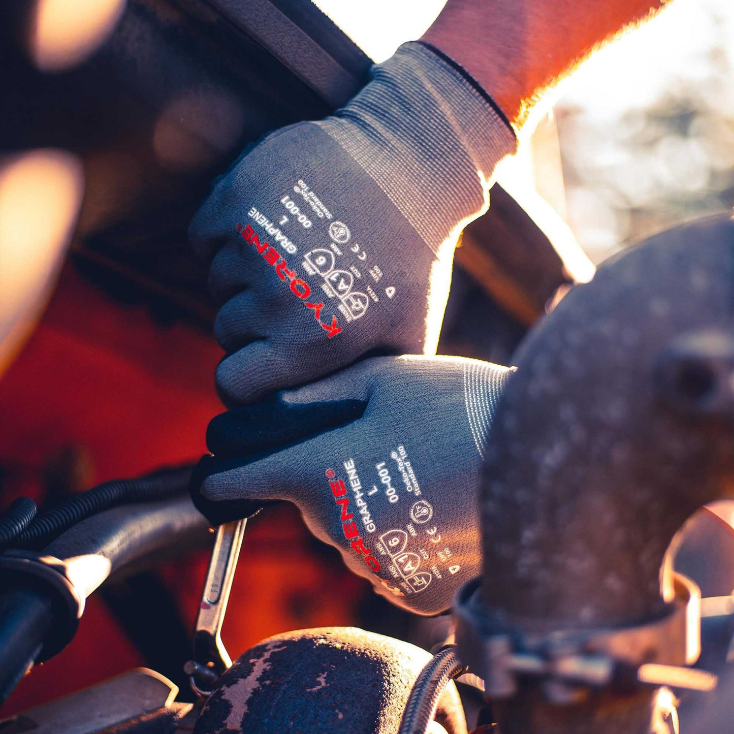 Gray Knit Gloves - Armor Guys - Microfoam Coated